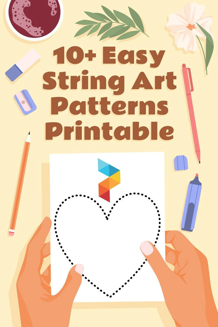 Easy String Art Patterns - 10 Free Pdf Printables | Printablee with regard to Free Printable String Art Patterns For Kids