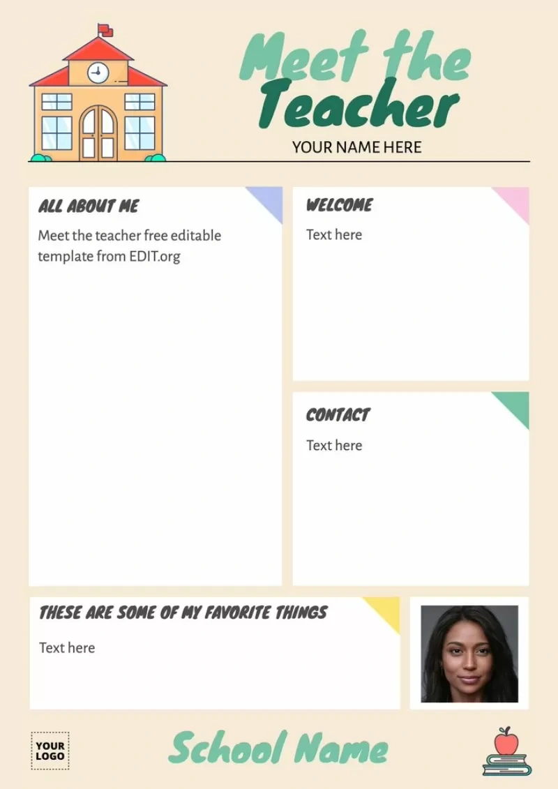 Edit Free Meet The Teacher Templates To Print inside Teacher Bio Template Free