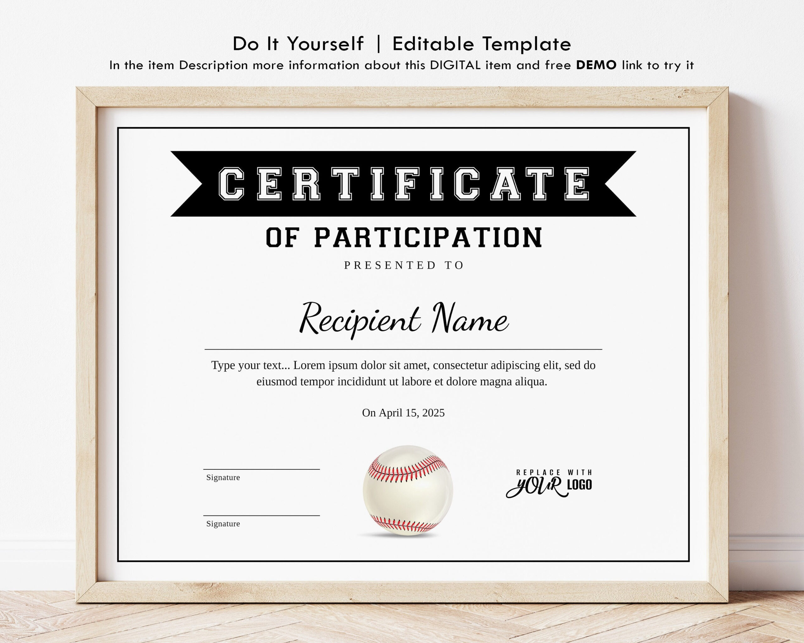 Editable Baseball Certificate Template, Baseball Award Certificate throughout Free Printable Baseball Award Certificates