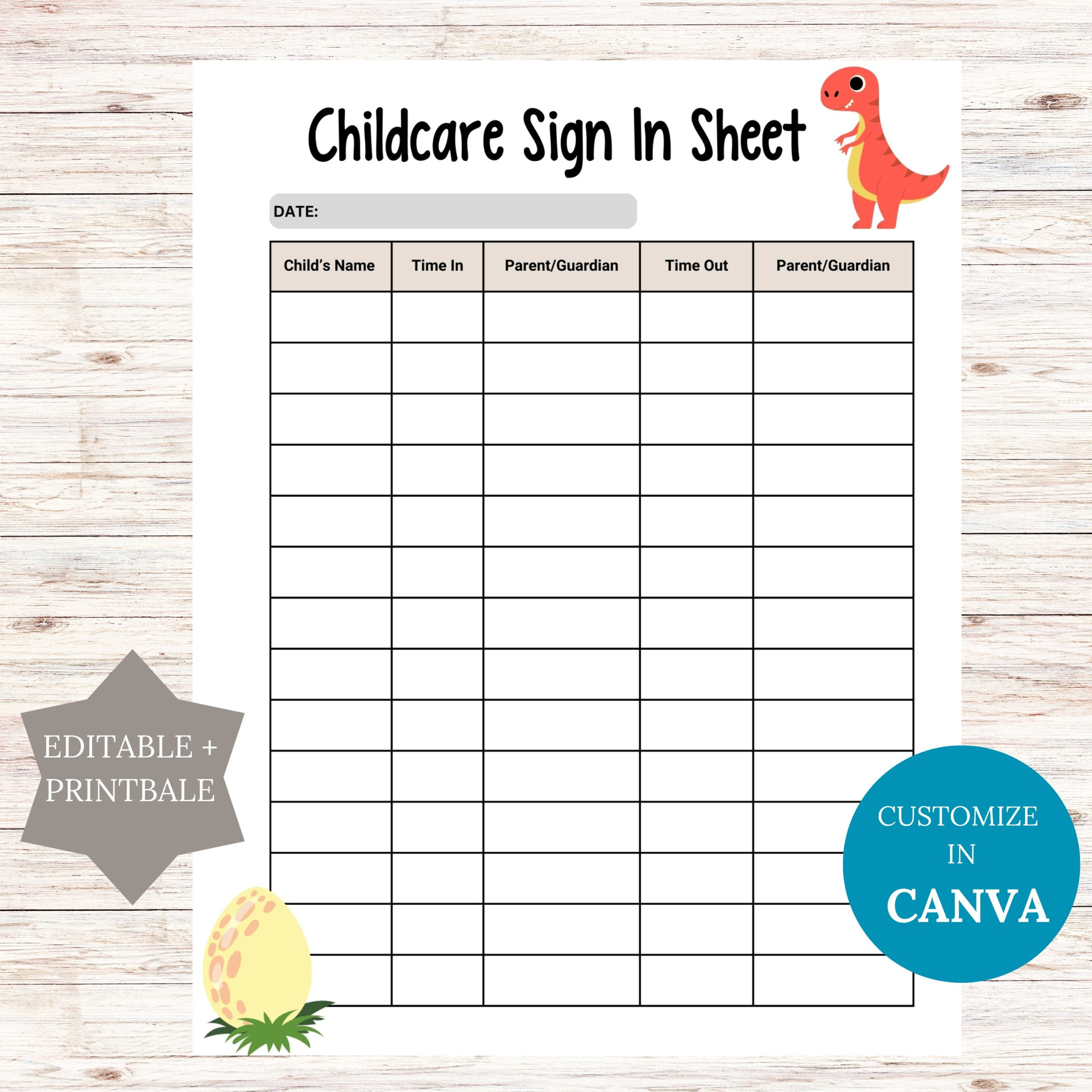 Editable Childcare Sign In Sheet Printable inside Free Printable Sign In And Out Sheets For Daycare