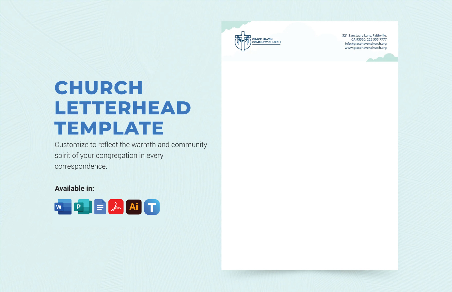 Editable Church Letterhead Templates In Word To Download regarding Free Church Letterhead Templates Word
