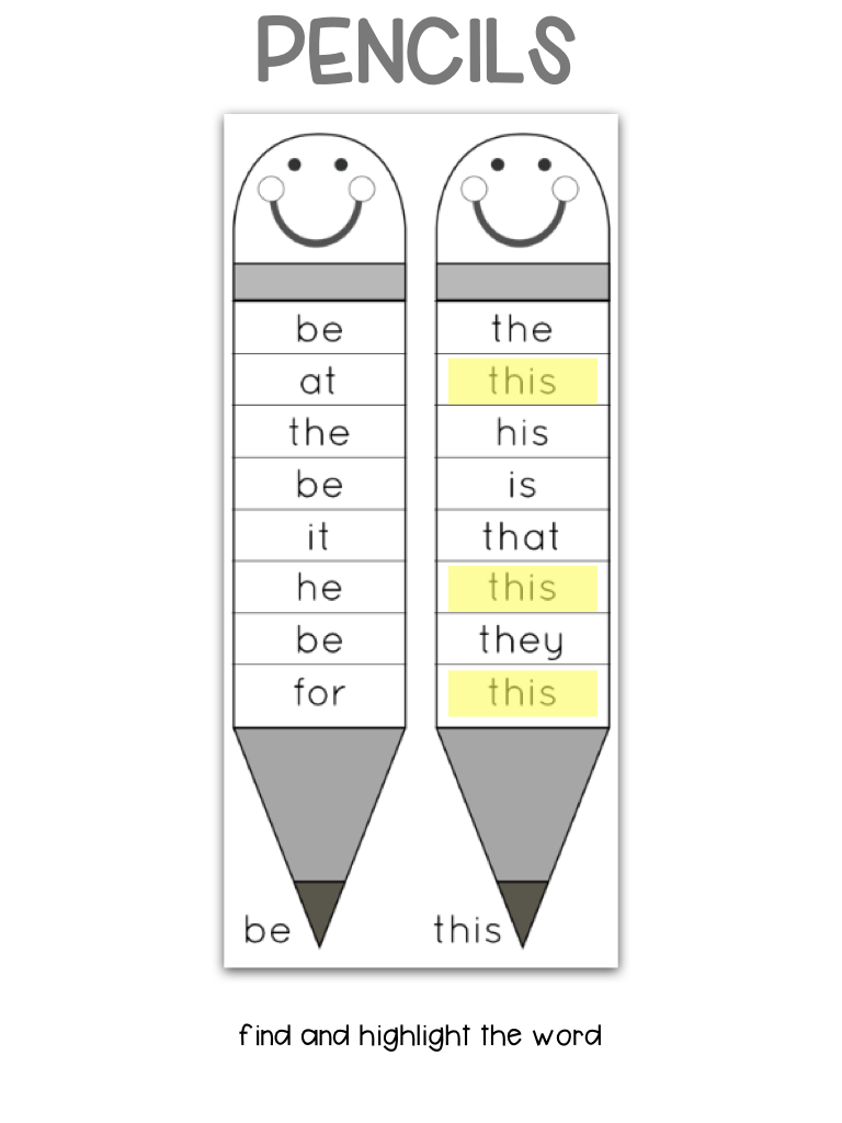 Edmark Sight Words Level 1 for Edmark Free Printables