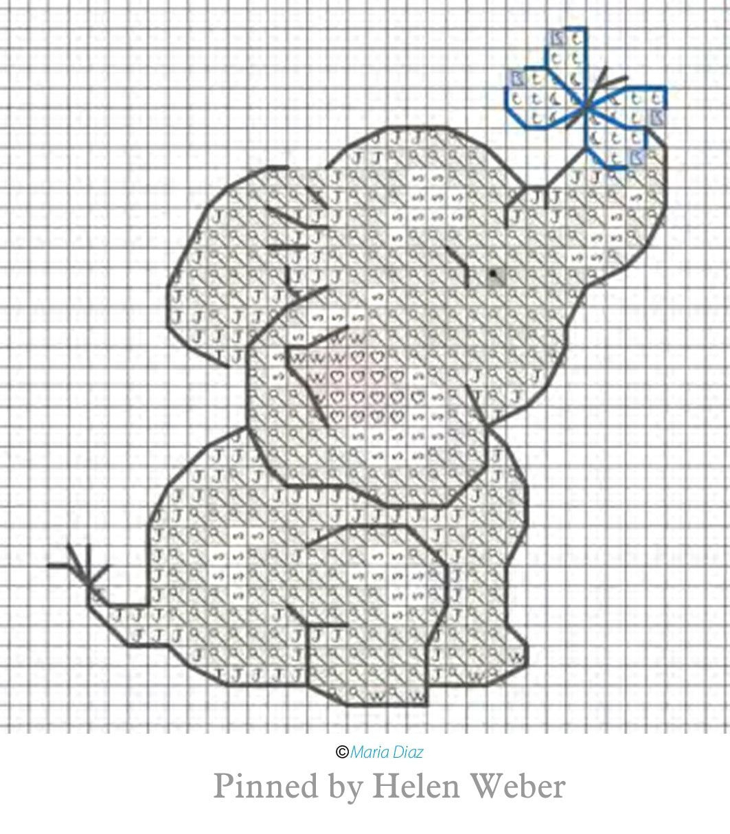 Elefante All&amp;#039;Uncinetto: Scopri 11 Idee Su Elefanti | Elefanti for Free Printable Elephant Cross Stitch Pattern