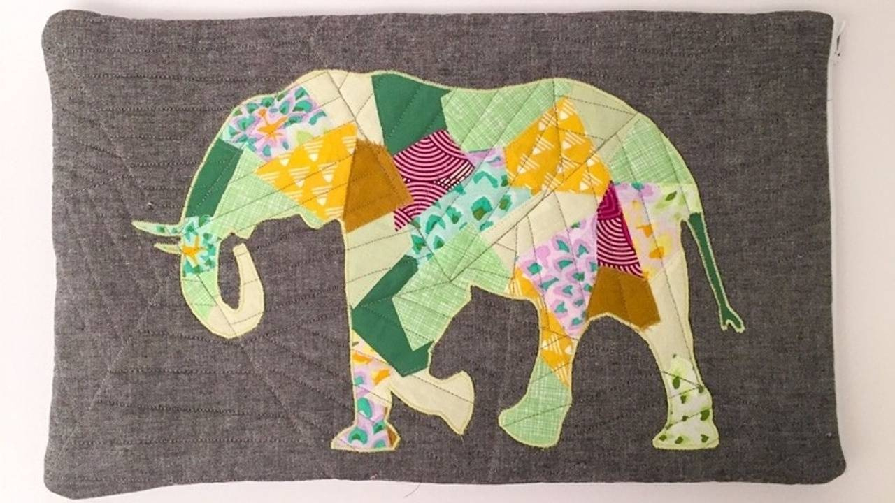 Elephant Scrappy Applique Pattern throughout Free Printable Elephant Applique Pattern