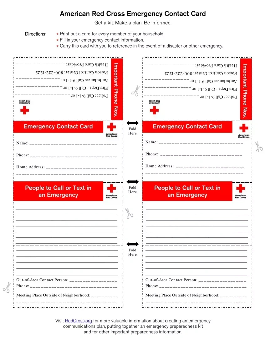 Emergency Card ≡ Fill Out Printable Pdf Forms Online inside Free Emergency Card Template