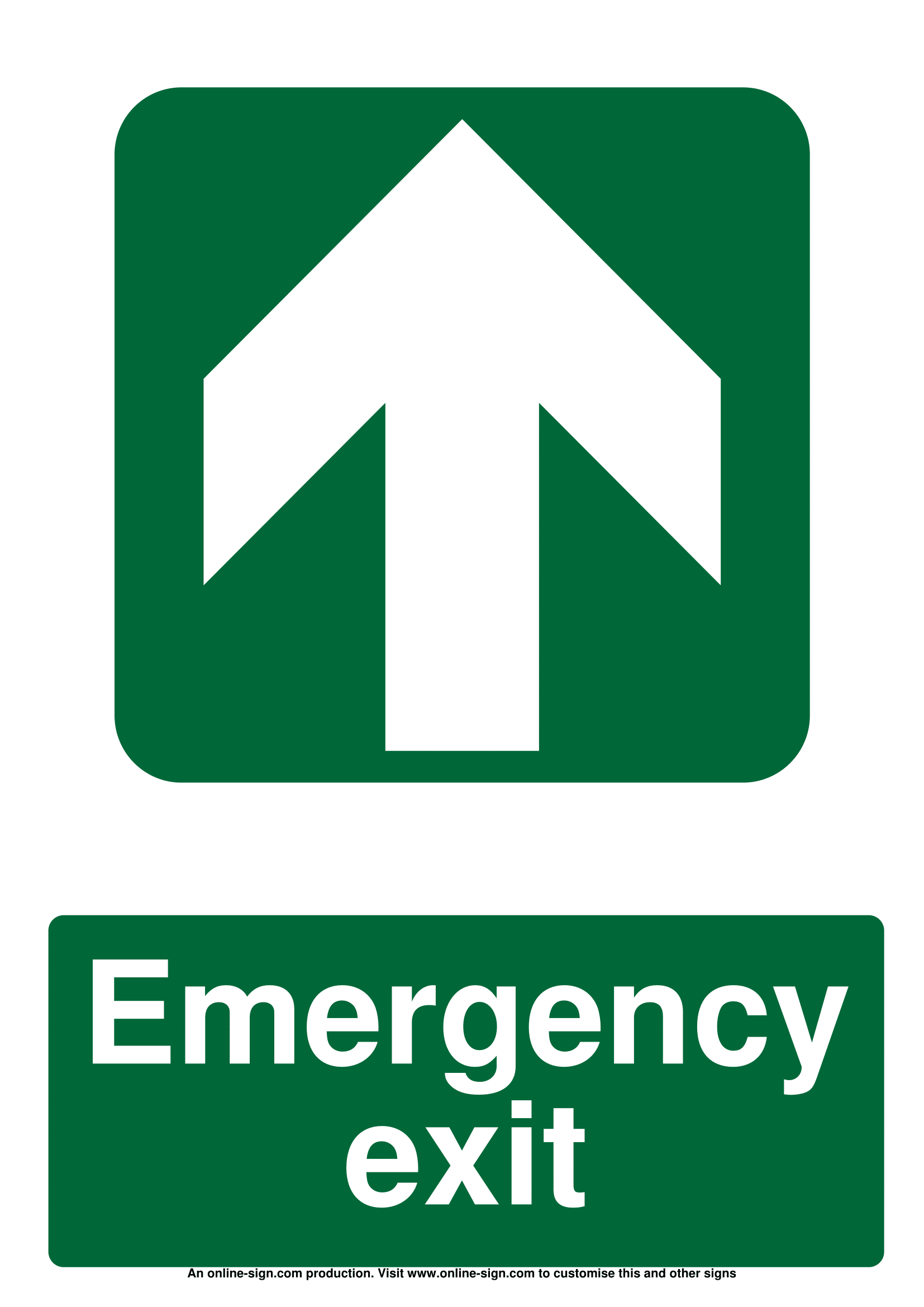 Emergency Exit Signs | Poster Template in Free Printable Exit Sign Template
