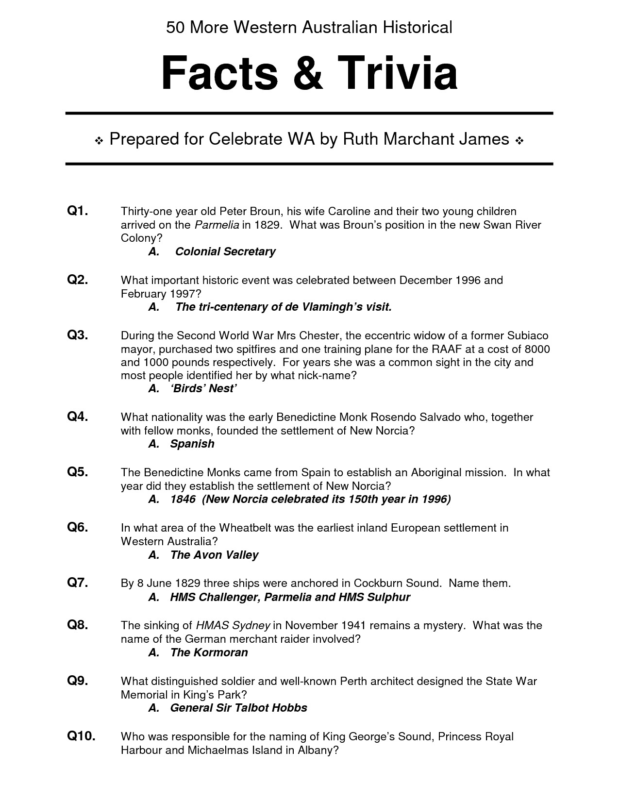 Engaging Senior Quiz Questions To Spark Memories - Worksheets Library regarding Free Printable Trivia Questions and Answers For Seniors