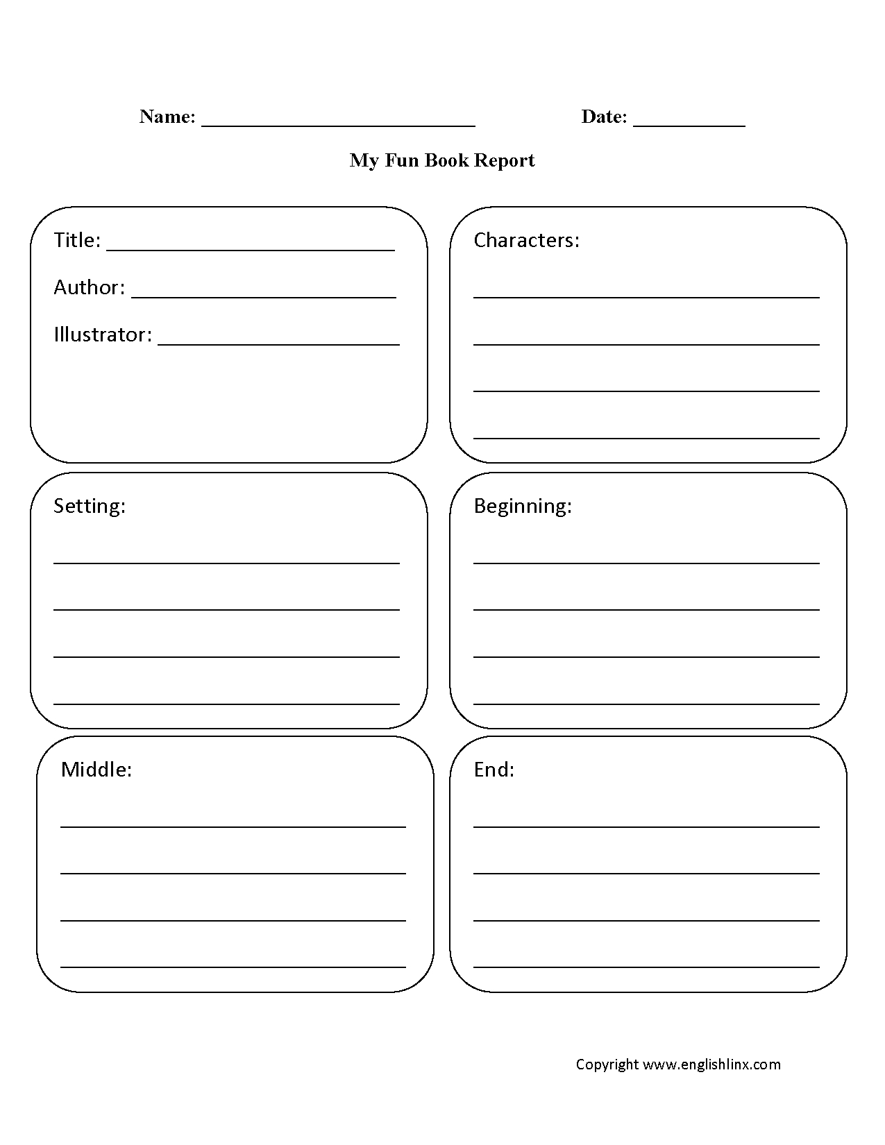 Englishlinx | Book Report Worksheets throughout 3Rd Grade Book Report Template Free
