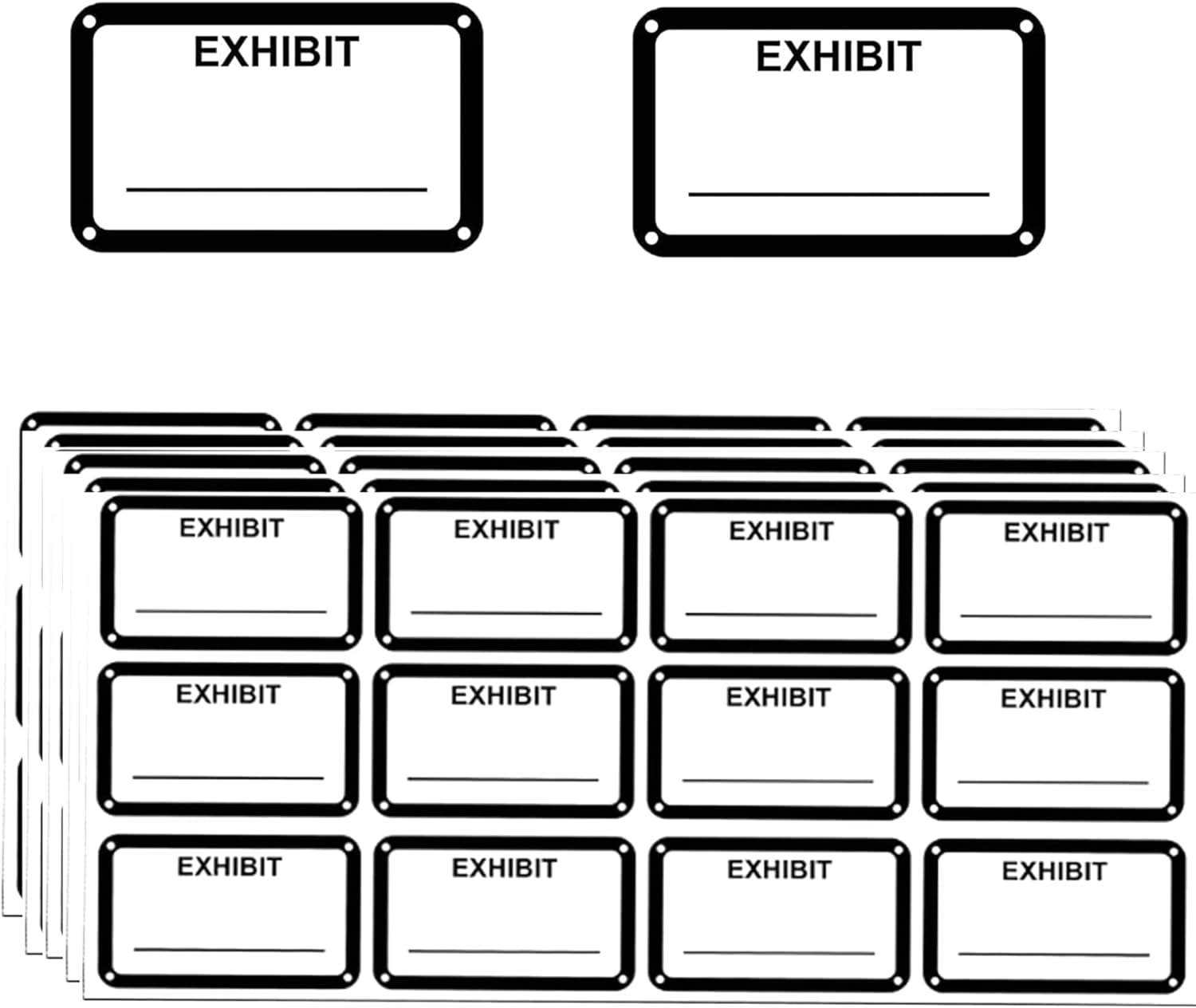 Exhibit Stickers White Legal Exhibit Labels 1.65*1 Inch 300Pcs inside Free Exhibit Label Template