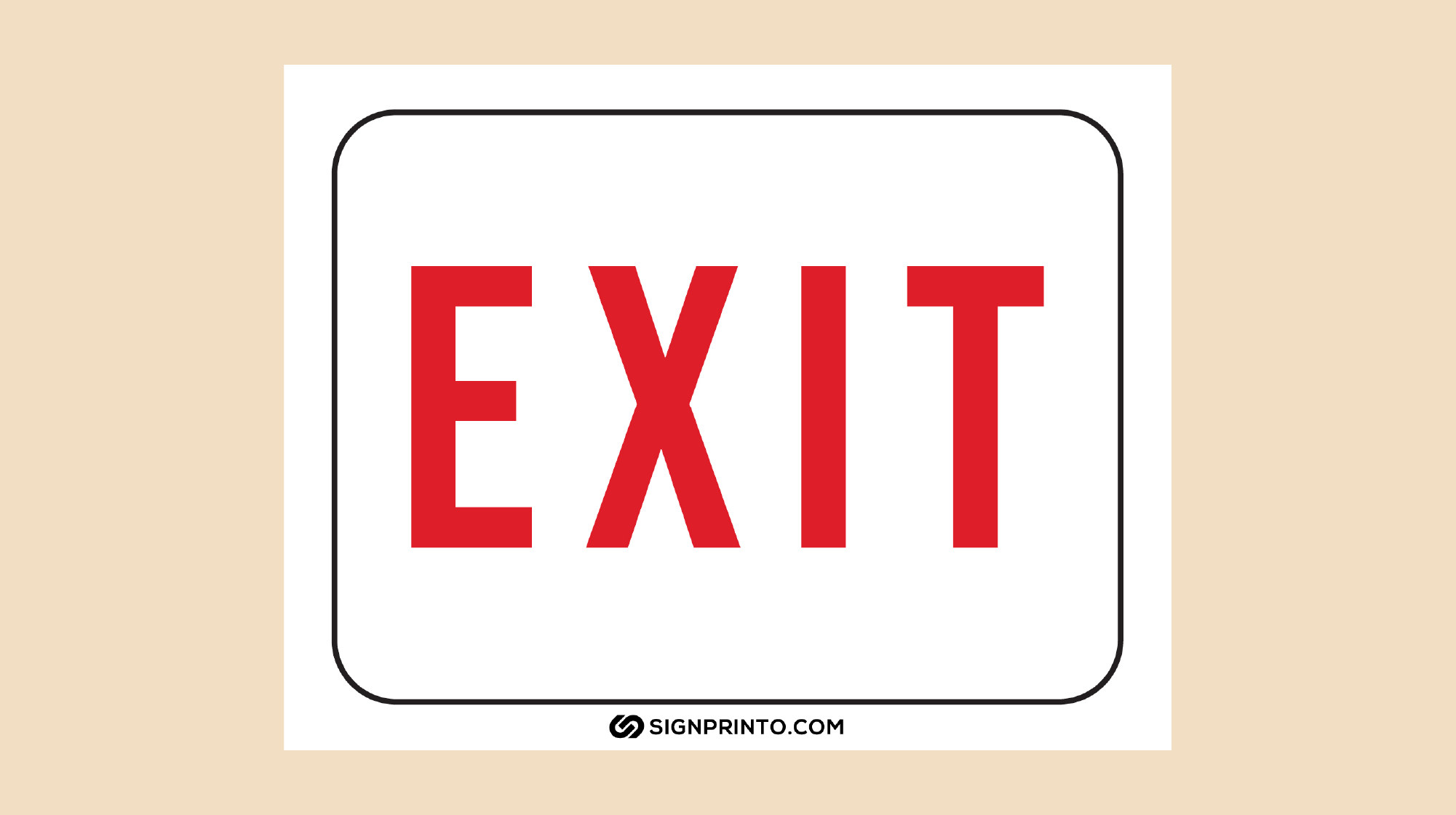 Exit Sign - Download Free Printable Pdf throughout Exit Sign Printable Free