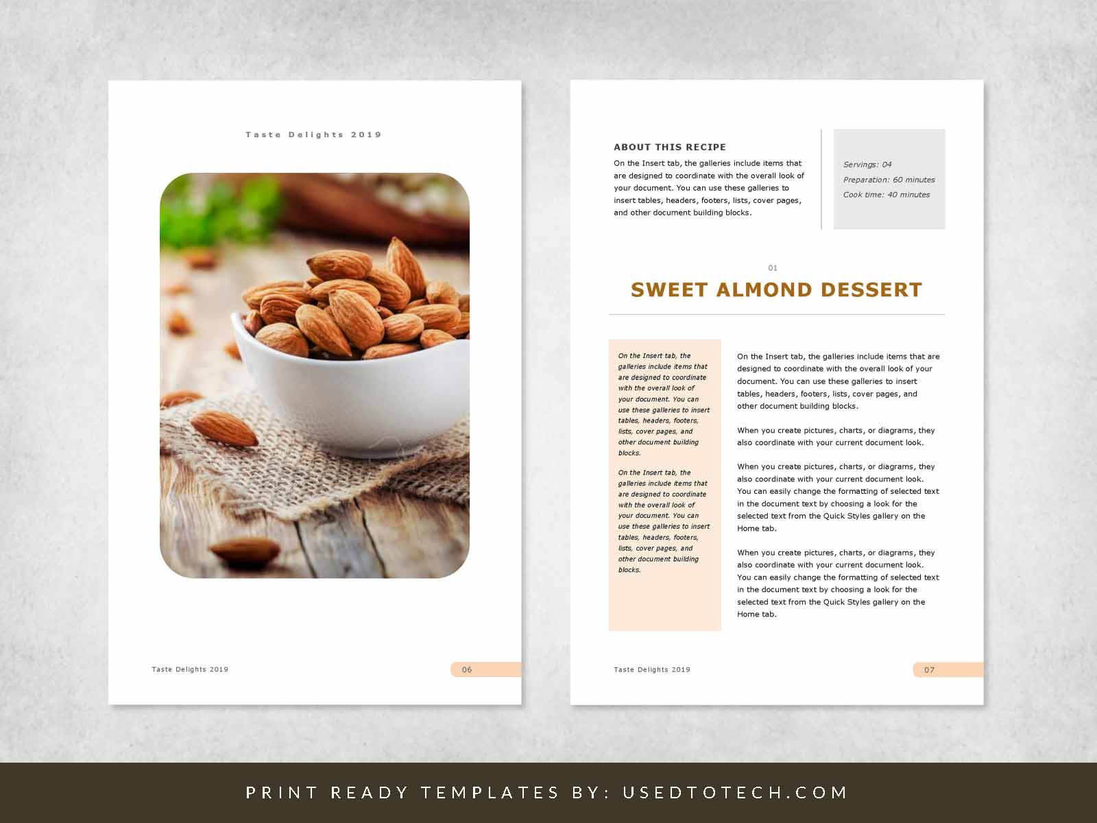 Eye-Catching And Editable Recipe Template For Word within Free Editable Recipe Templates For Microsoft Word