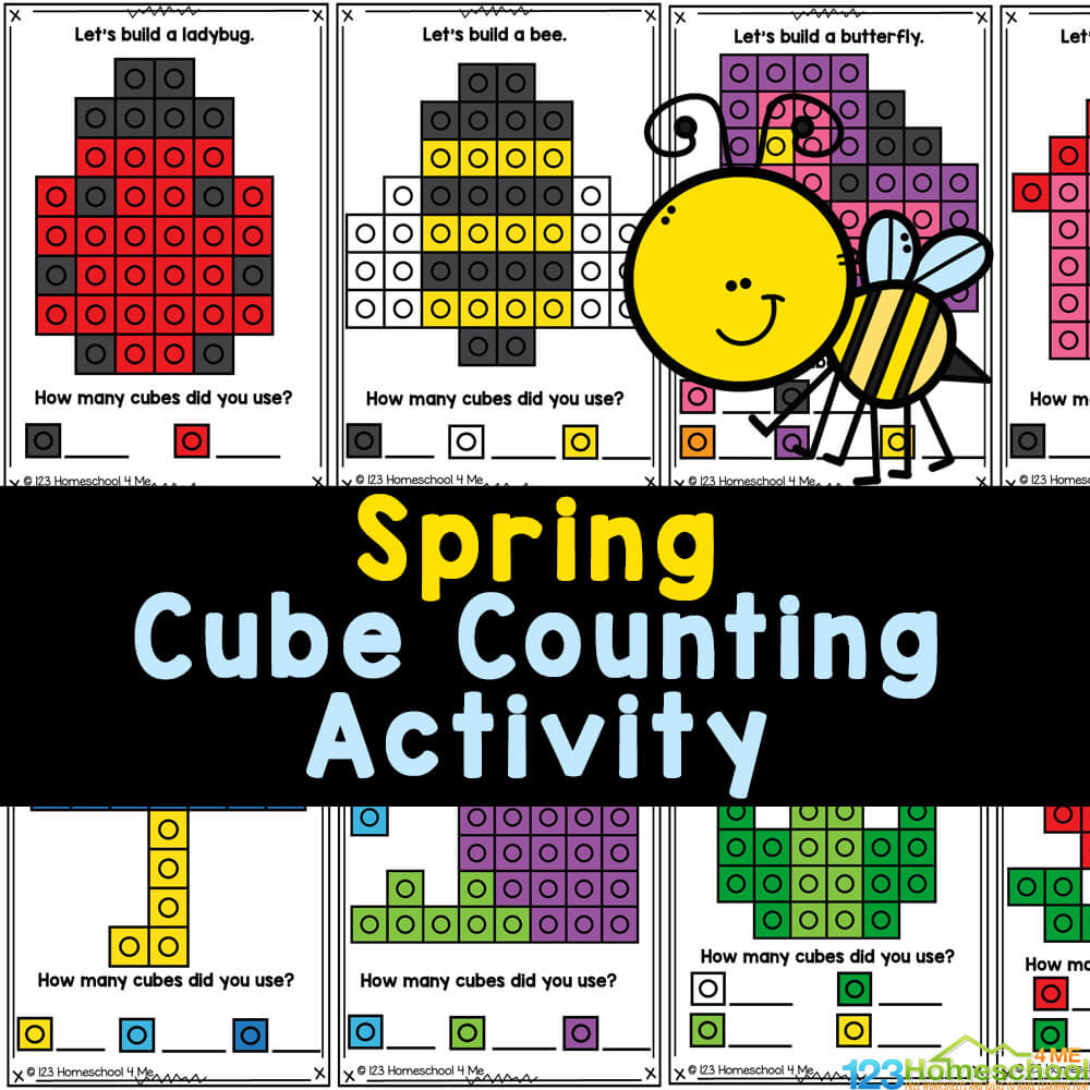 🌷 Free Spring Math Activity With Snap Cube Pattern Cards within Free Printable Pattern Cards For Unifix Cubes