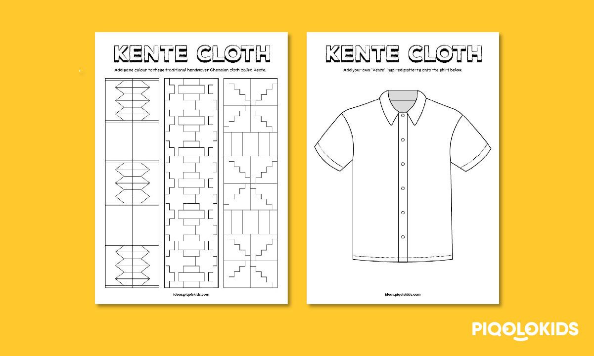 Fabrics Of The World: Kente Cloth - Creative Printable Worksheets with regard to Printable Kente Cloth Patterns to Color