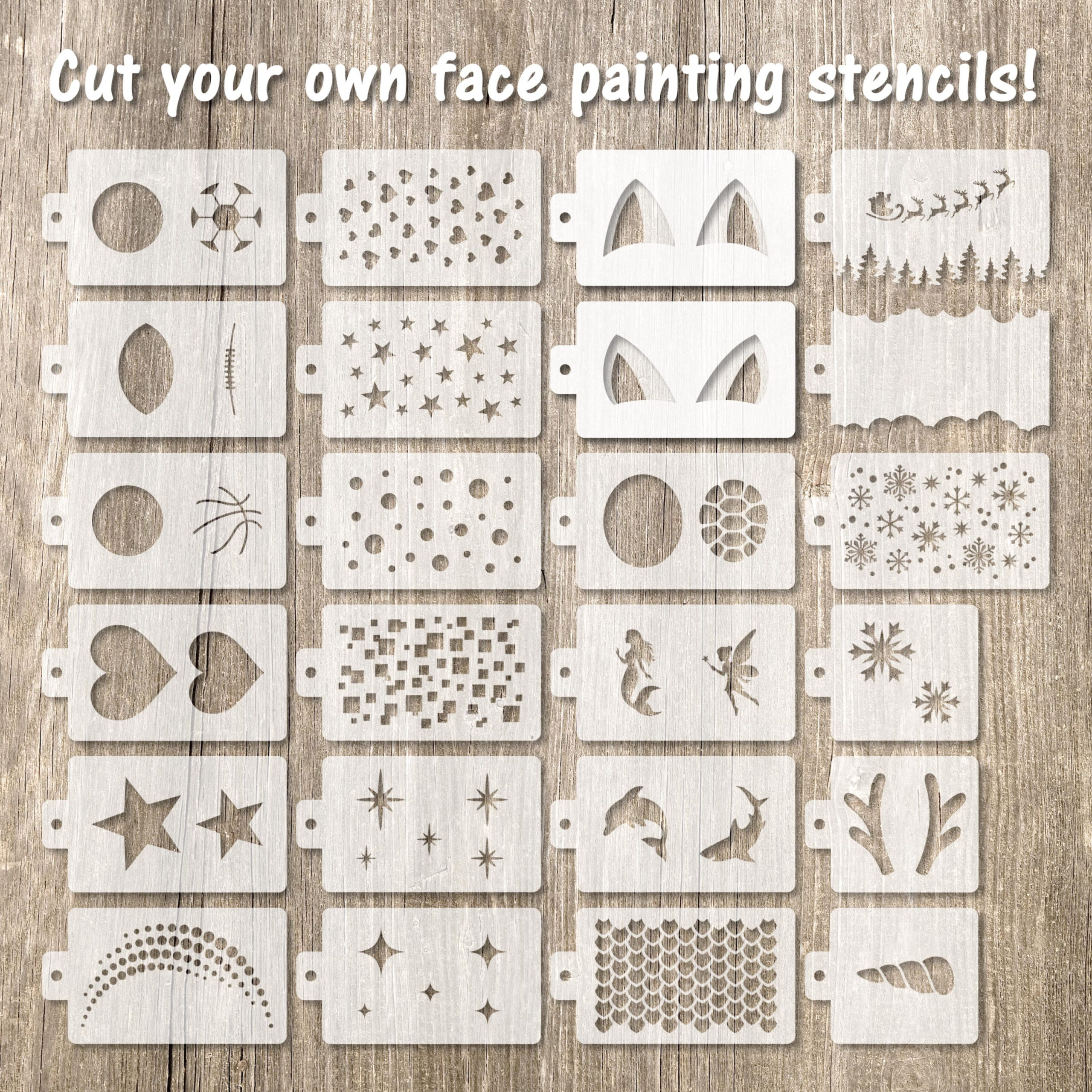 Face Paint Stencils Tribal - Etsy Australia with regard to Free Printable Primitive Stencils Scale Face