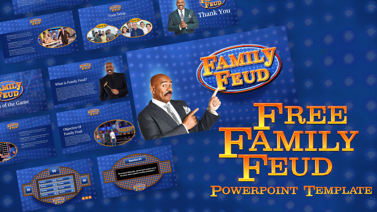 Family Feud Powerpoint Template for Family Feud Game Template Free Download