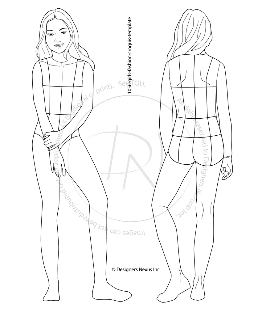 Fashion Croquis &amp;amp; Figure Templates throughout Free Fashion Design Croquis Templates
