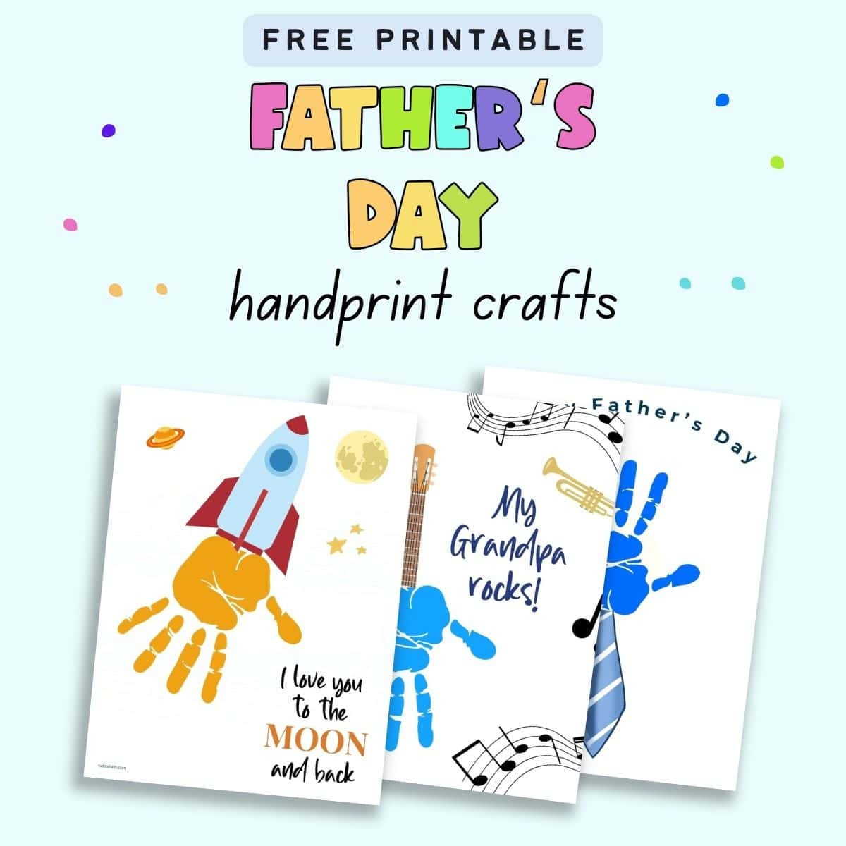 Father&amp;#039;S Day Handprint Craft Free Printables - The Artisan Life with Free Printable Preschool Fathers Day Crafts