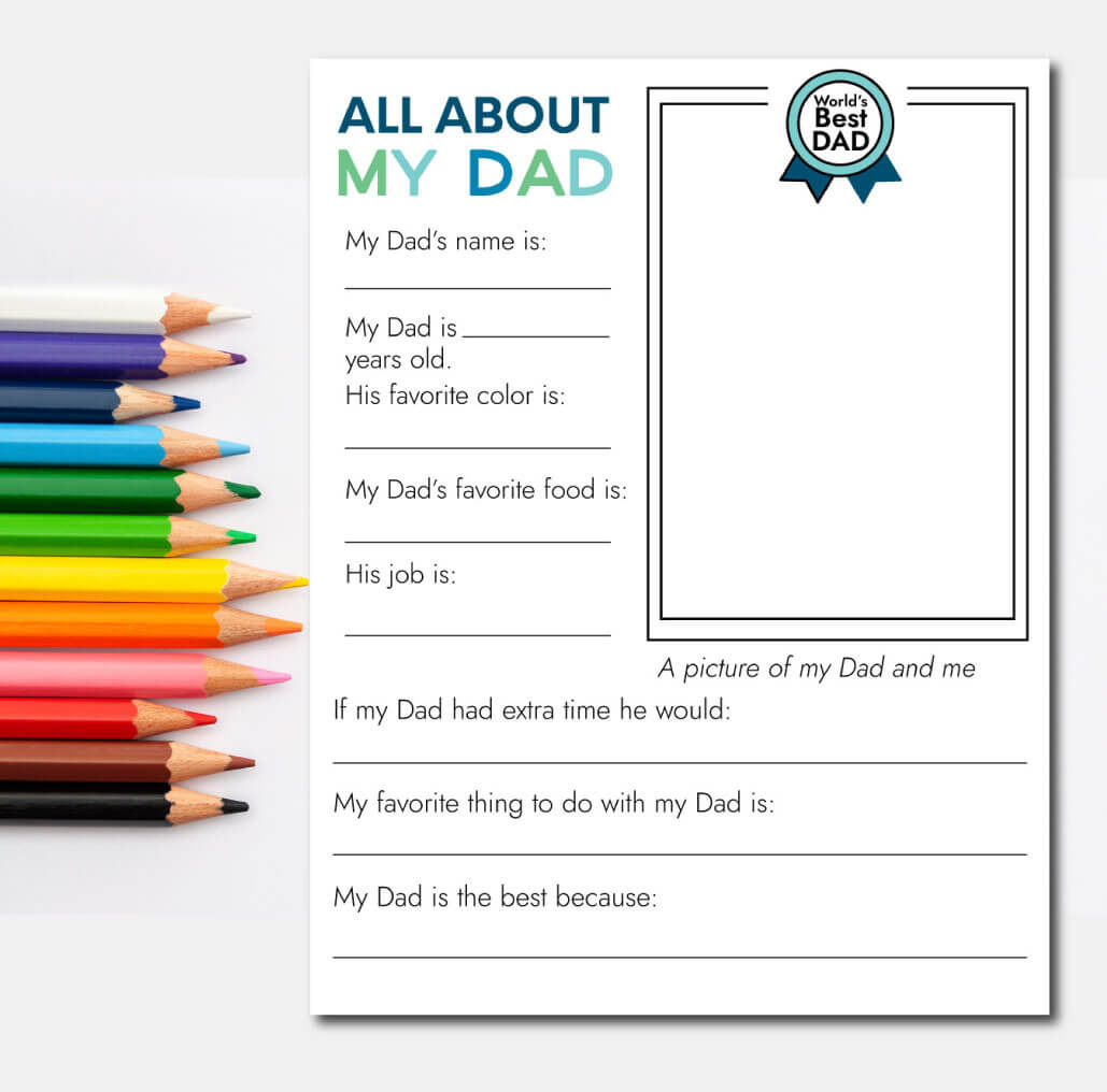 Father&amp;#039;S Day Printable Fill In Sheet From Thirty Handmade Days inside Fathers Day Fill In The Blank Printable Free