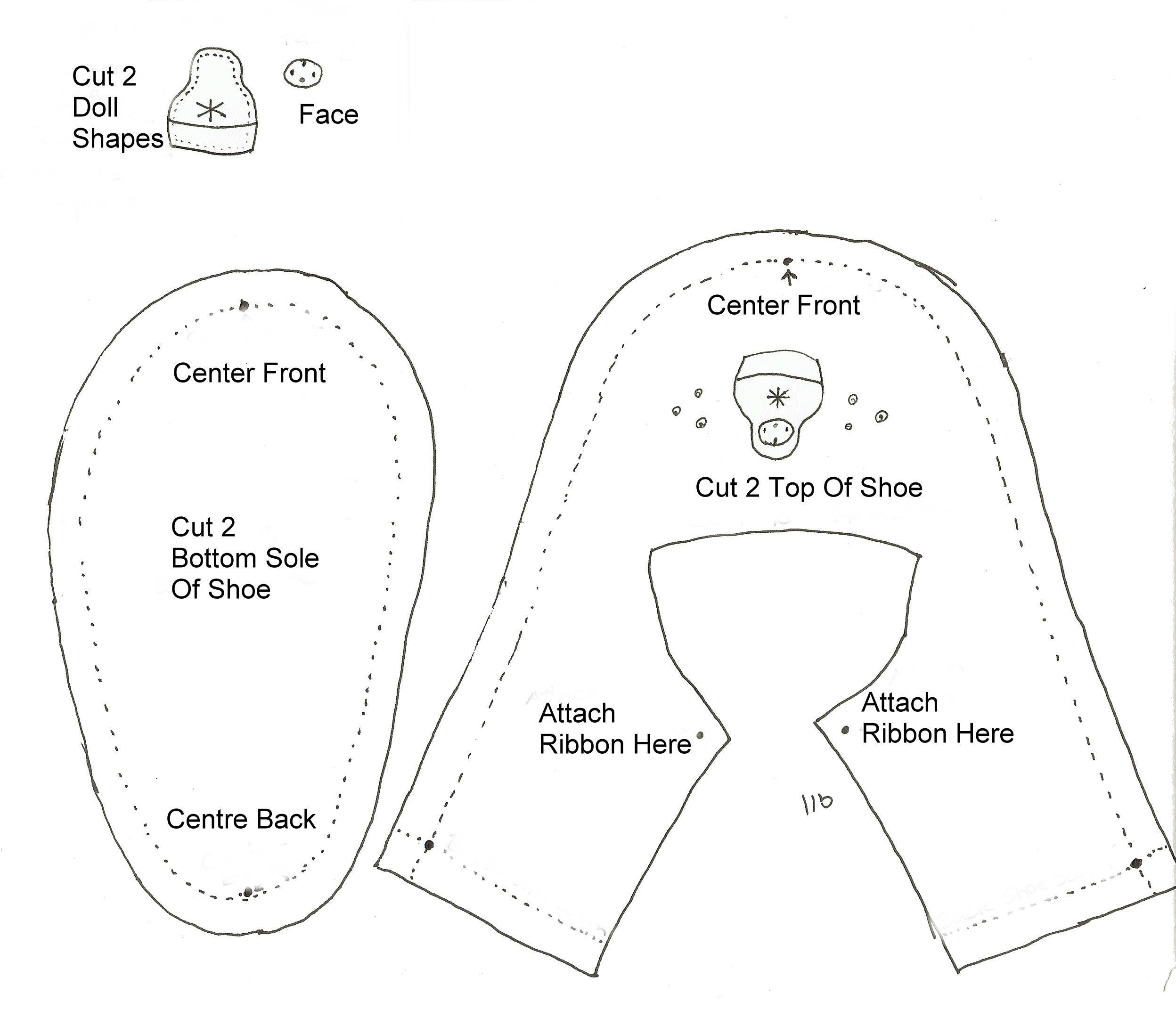 Felt Baby Shoe Pattern – Matryoshka Doll — Craftbits throughout Free Printable Doll Shoes Patterns