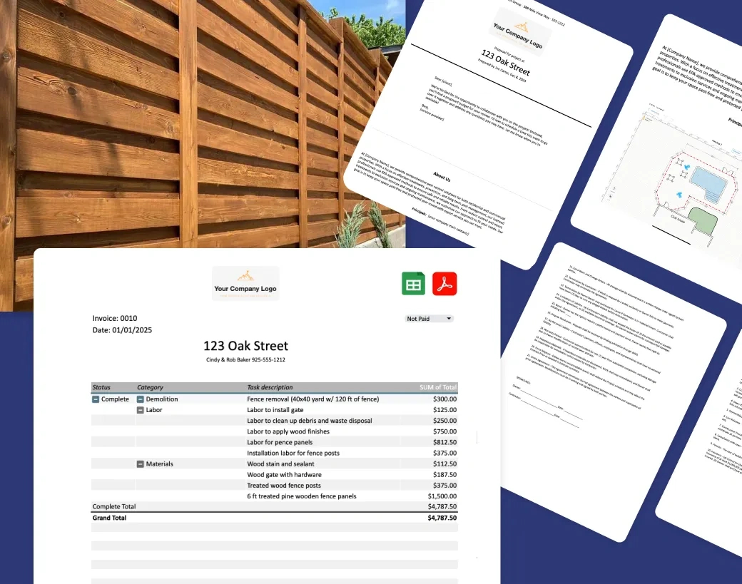 Fencing Proposal Template Free Download pertaining to Free Fence Proposal Template