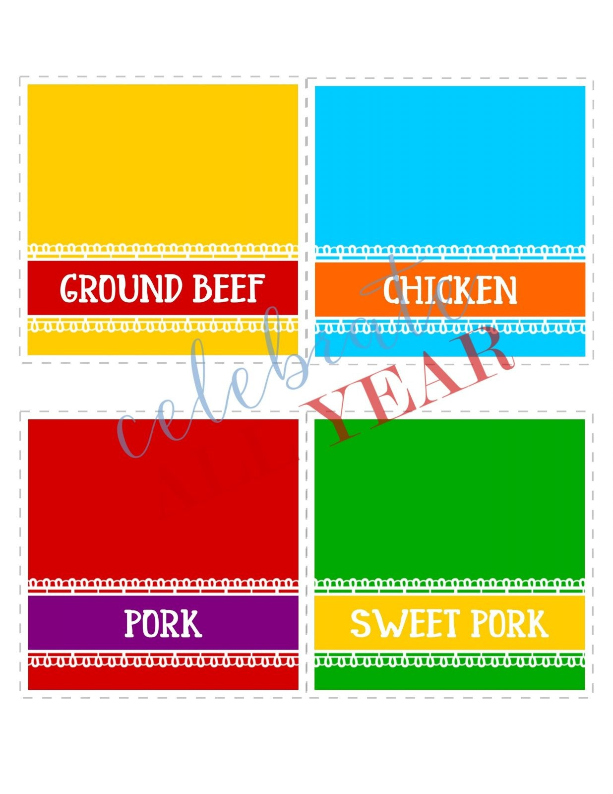 Fiesta Printables Set – Celebrate All Year regarding Free Printable Taco Bar Labels