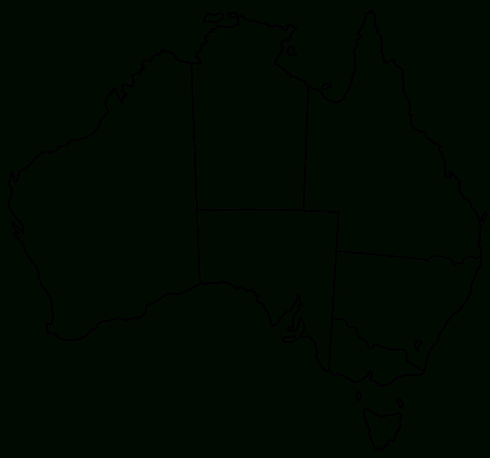 File:australia States Blank - Wikimedia Commons intended for Free Printable Map of Australia with States