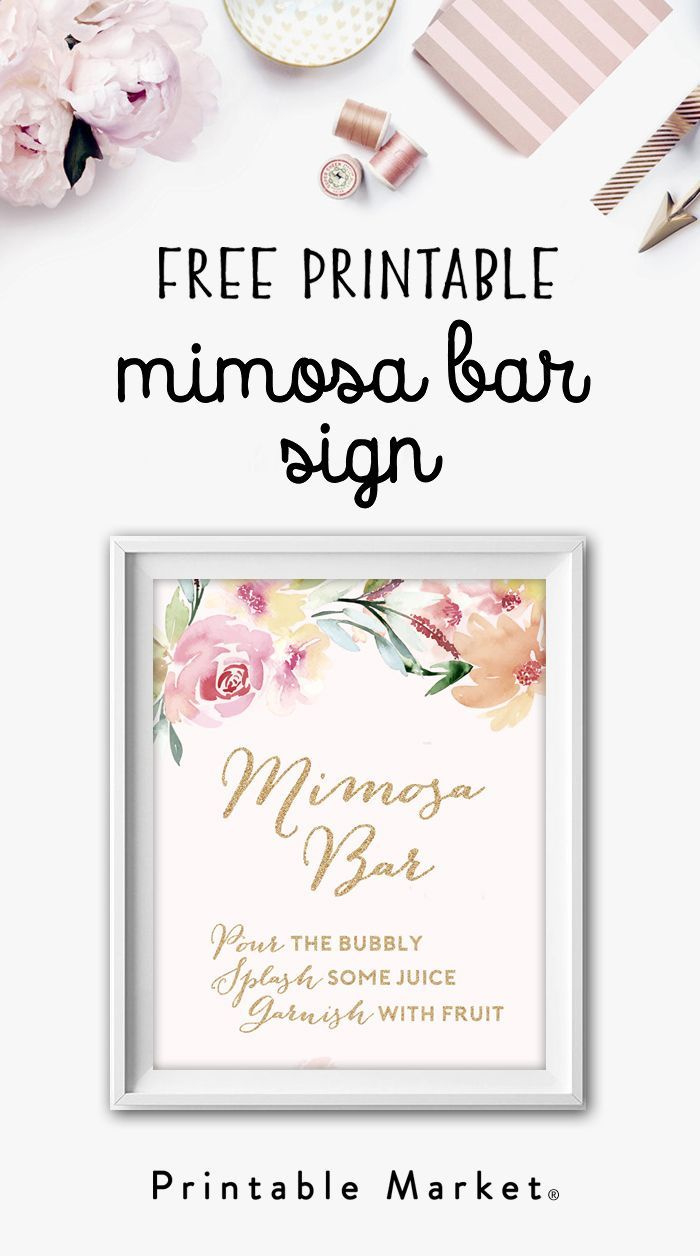 Find The Perfect Printable - Printable Market throughout Free Printable Mimosa Bar