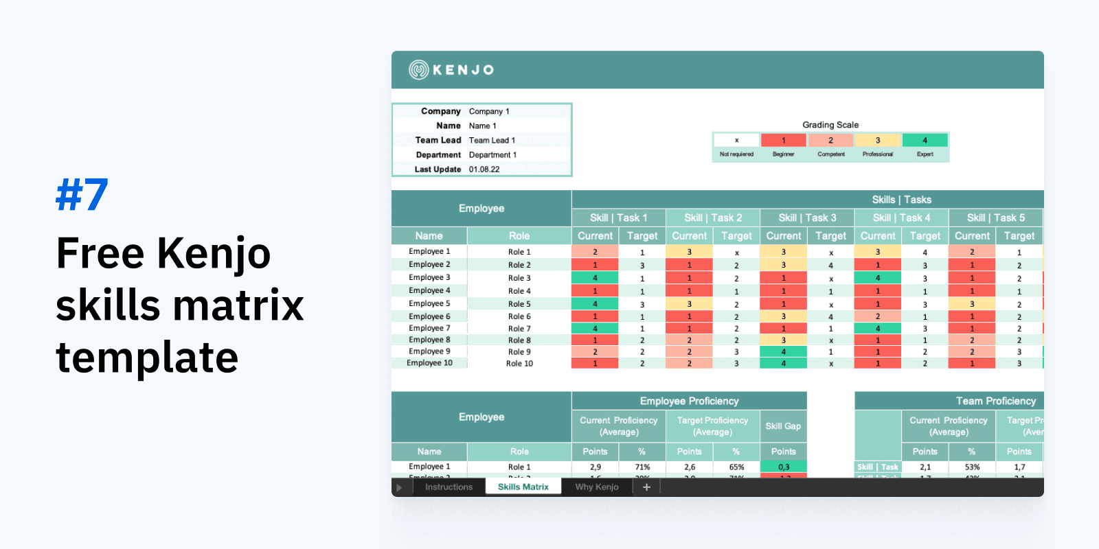 Find Your Skills Matrix Template For Excel [Free Download] within Training Matrix Template Free Download