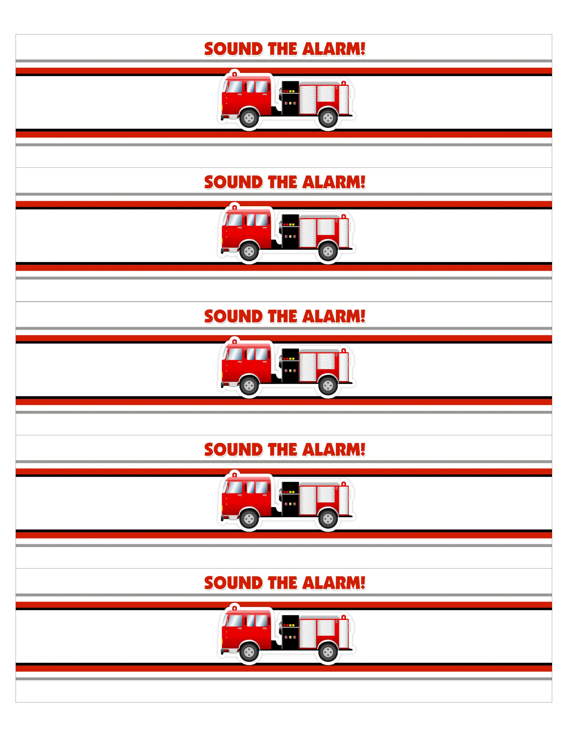 Fire Truck Birthday Party With Free Printables - How To Nest For Less™ throughout Firefighter Birthday Party Free Printables