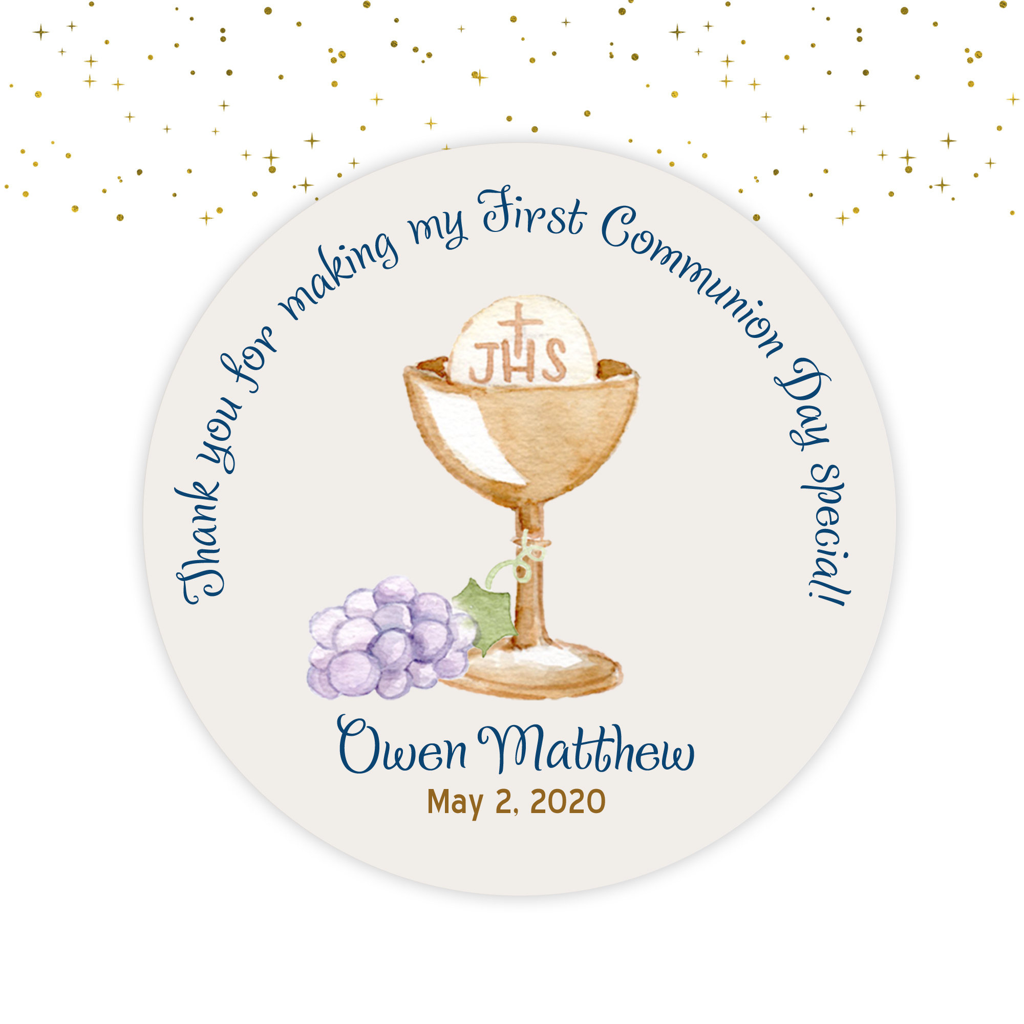 First Communion Sticker First Communion Favor Tag Holy Communion Sticker Printed As Stickers Or Cardstock within Free Printable First Communion Labels
