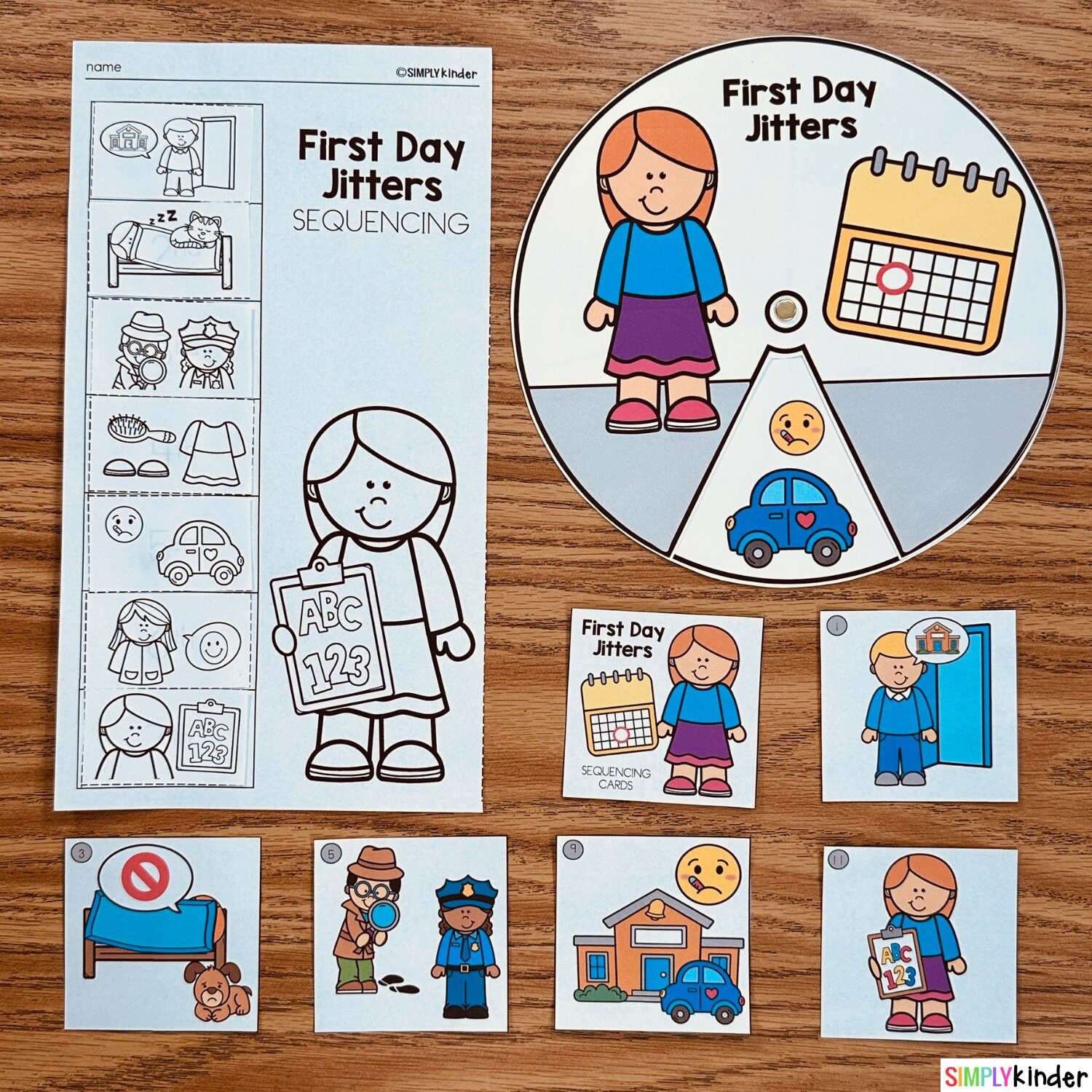 First Day Jitters Book Companion For Kindergarten - Simply Kinder with regard to First Day Jitters Free Printable Activities