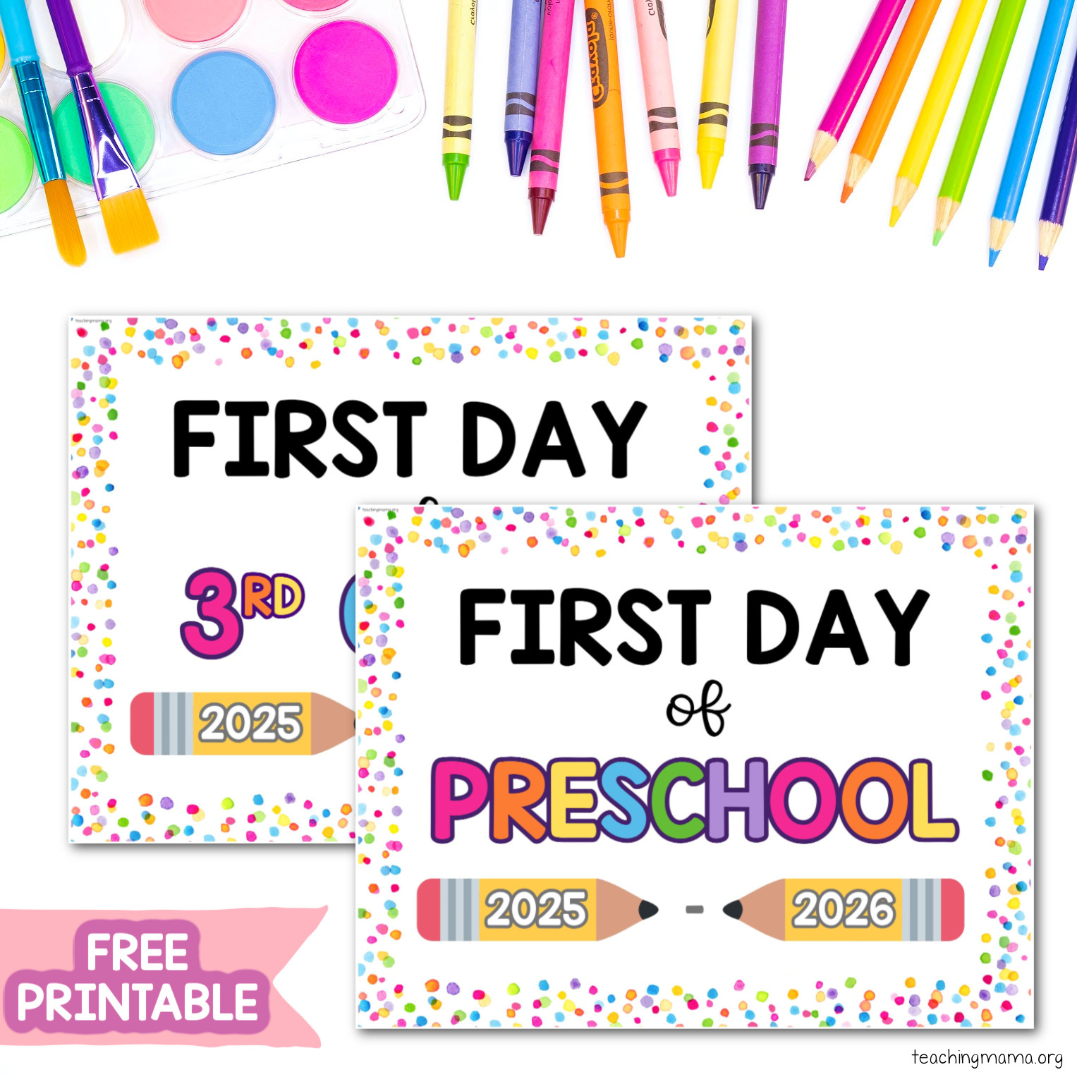 First Day Of School Signs Free Printable - Teaching Mama in First Day Of Tk Free Printable