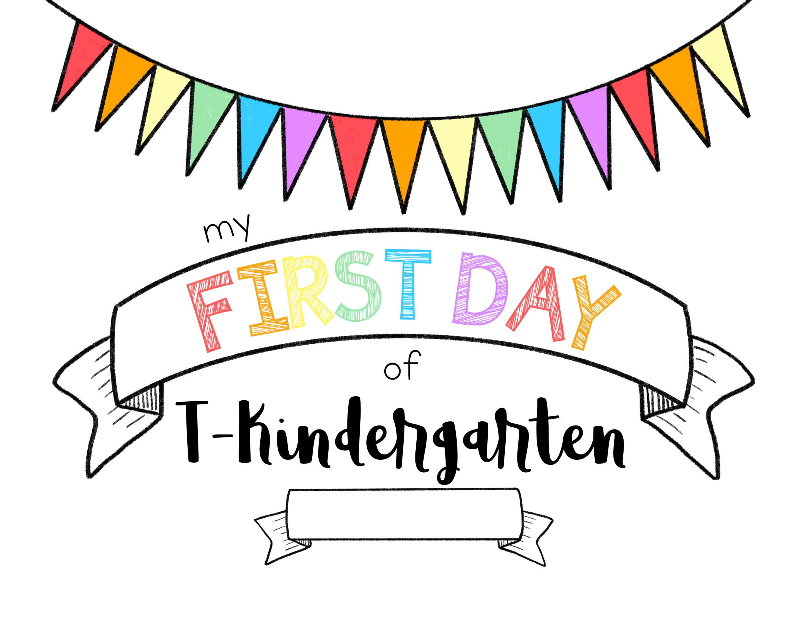 First Day Of Tk In Color - Meganhstudio in First Day of Tk Free Printable