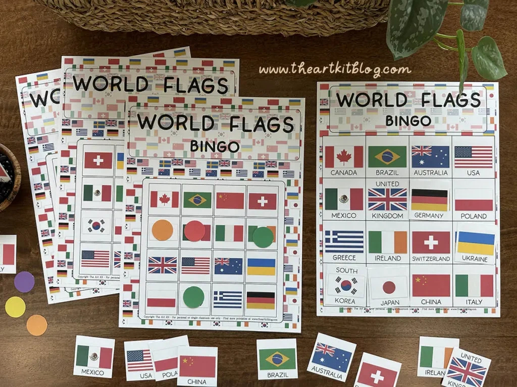 Flags Of The World Bingo: Printable Game - The Art Kit intended for Flag Bingo Free Printable