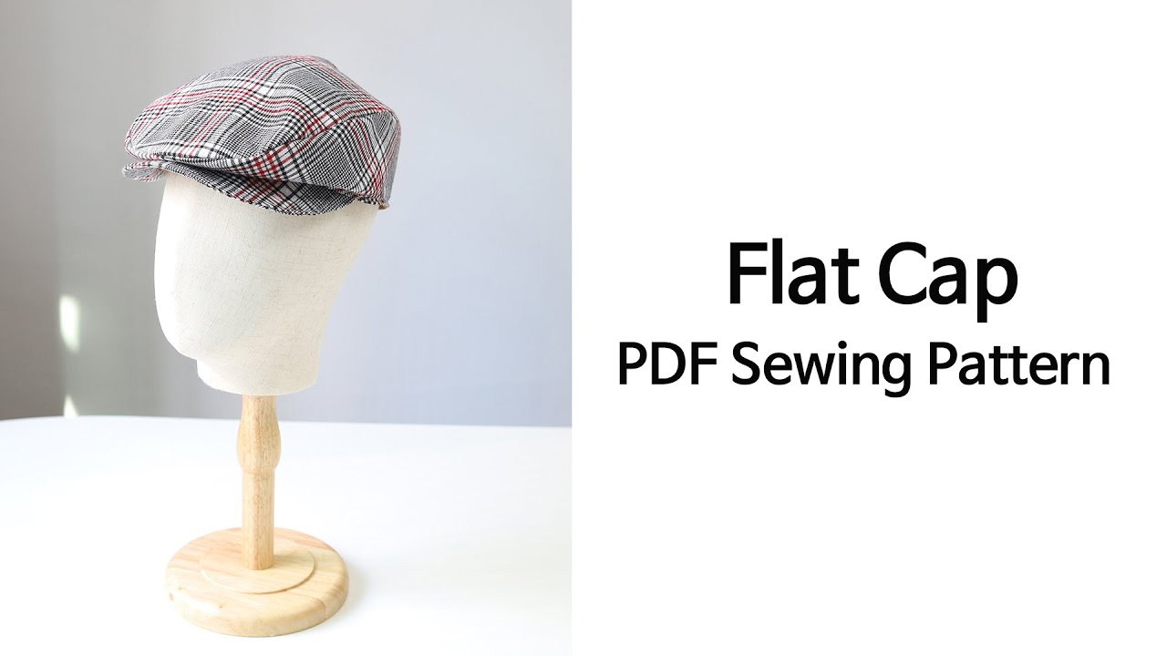 Flat Cap Pattern, Pdf Sewing Pattern, 7 Sizes, Irish Flat Cap, Baker Boy Hat, Christmas Gift in Free Printable Flat Cap Pattern