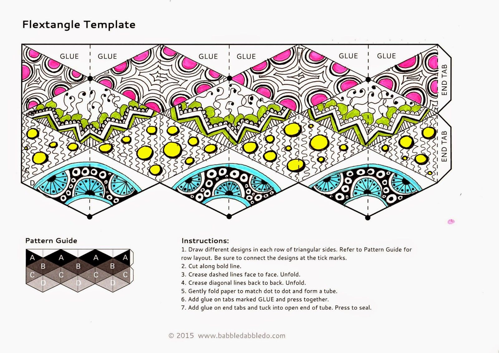 Flextangles Template pertaining to Free Printable Flextangle Template Patterns