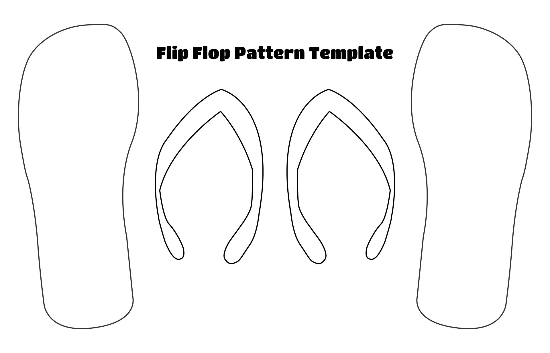 Flip Flop Template with regard to Flip Flop Stencil Printable