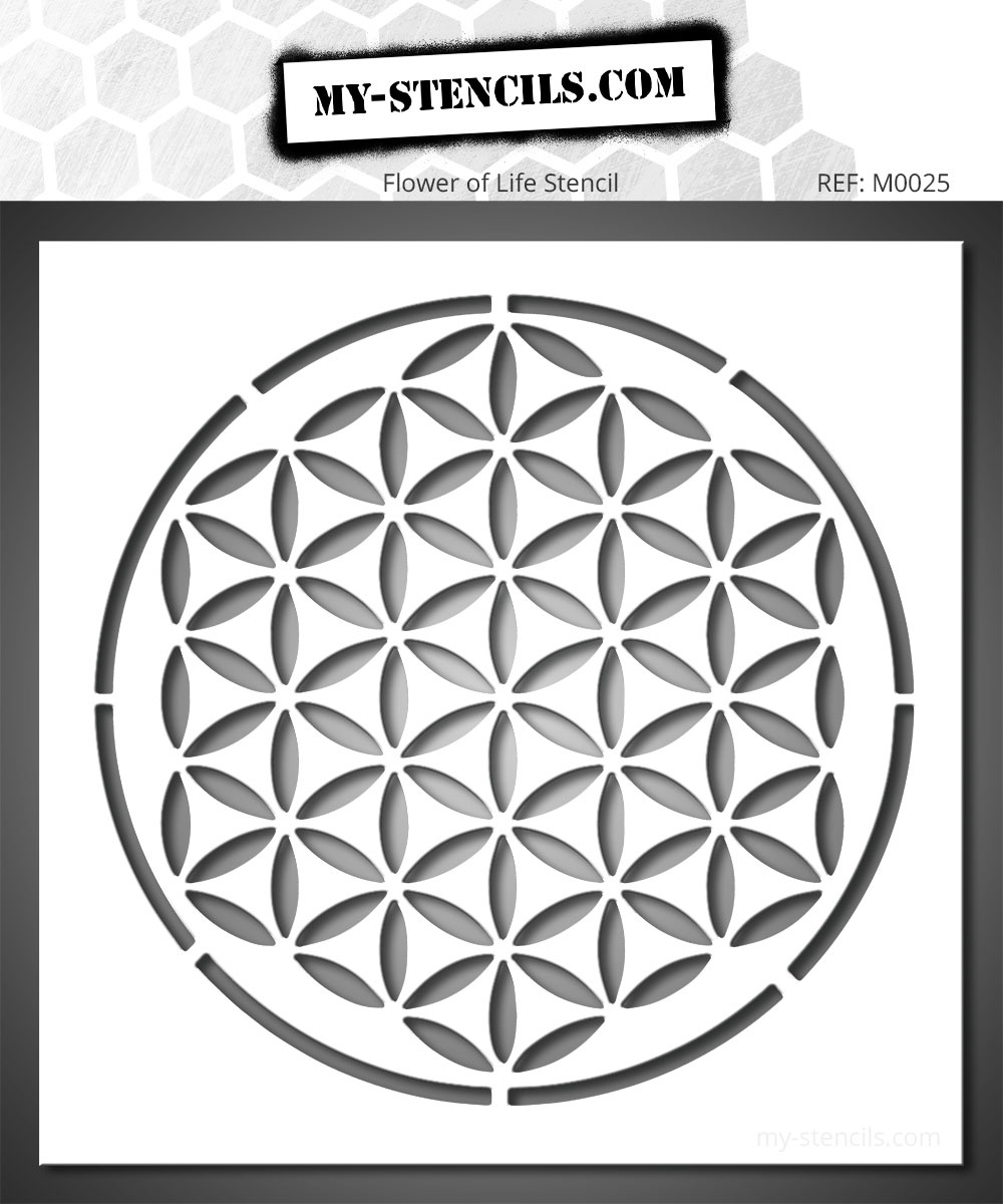 Flower Of Life Stencil – For Murals, Canvas Art, Or Zen Décor within Flower Of Life Stencil Printable