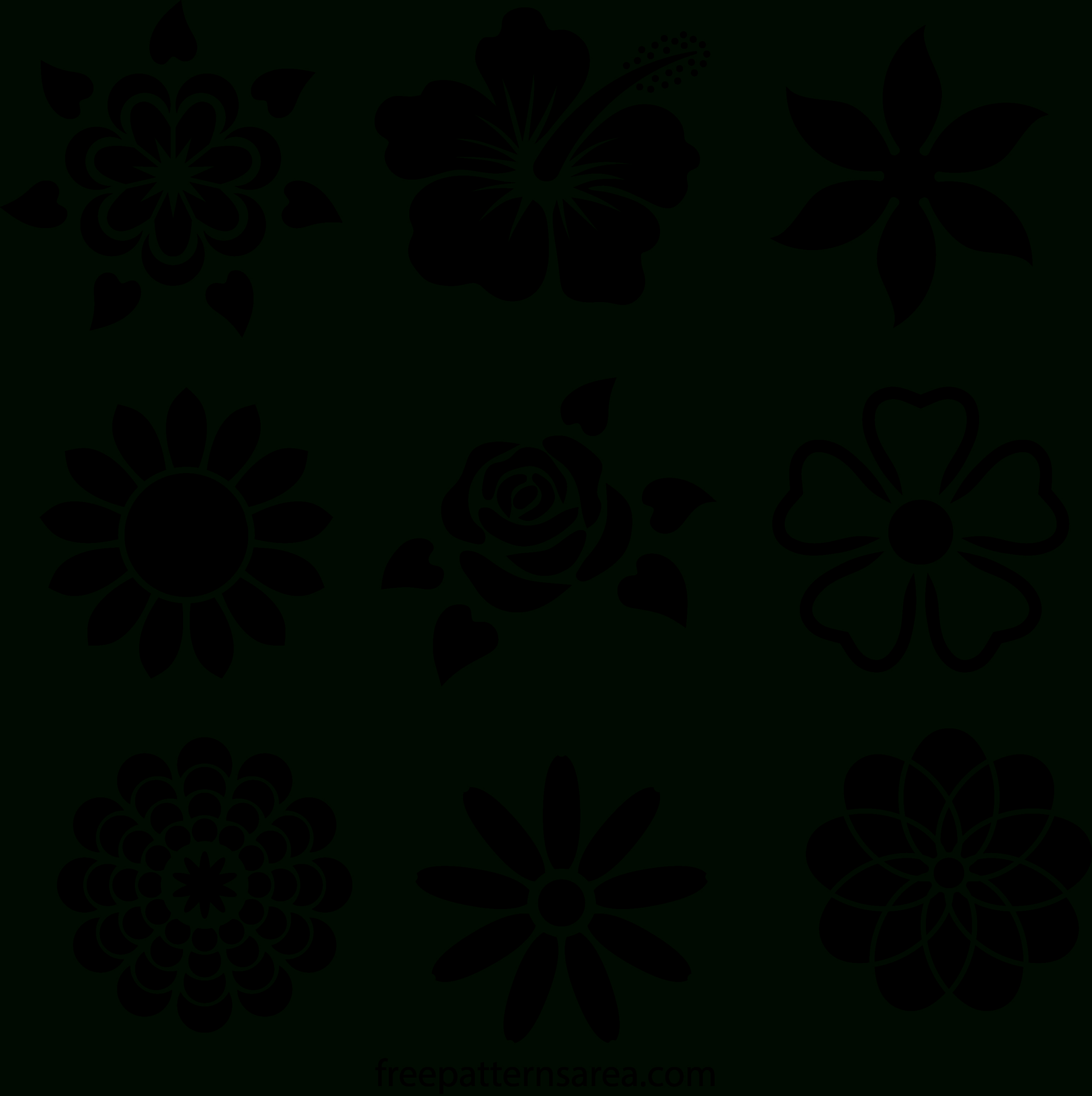 Flower Stencil Designs - Freepatternsarea regarding Free Printable Stencil Patterns Roses