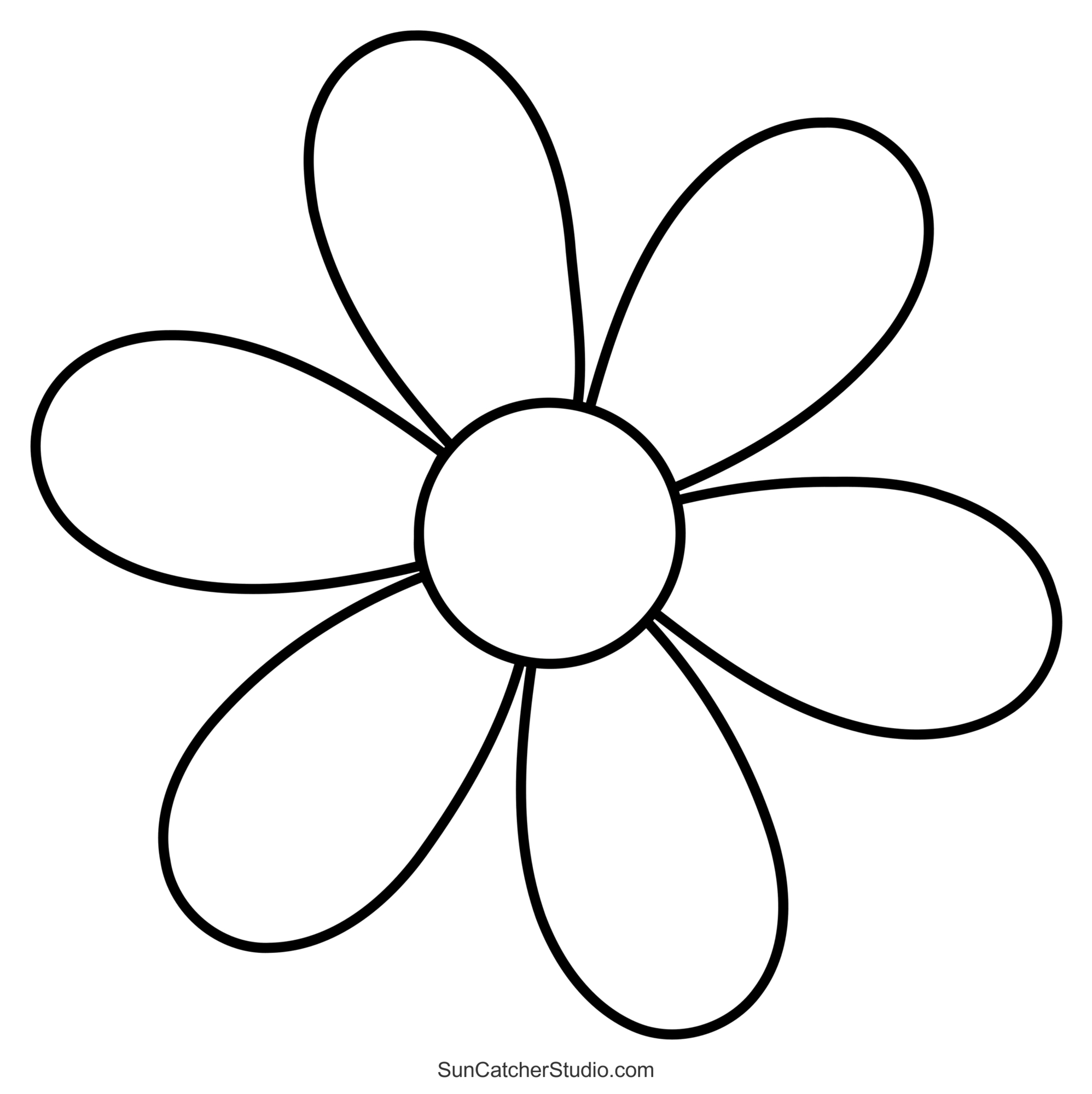 Flower Templates, Patterns, Svg Files (Printable Stencils) – Free throughout Free Flower Drawing Templates