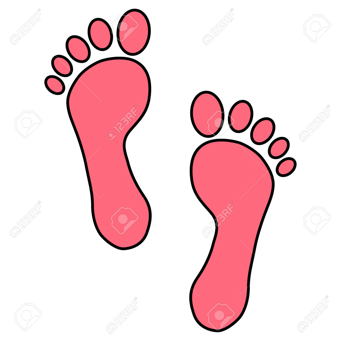 Foot Print Human Sign, Track Walking Design Icon, Outline Vector regarding Free Printable Feet Pattern