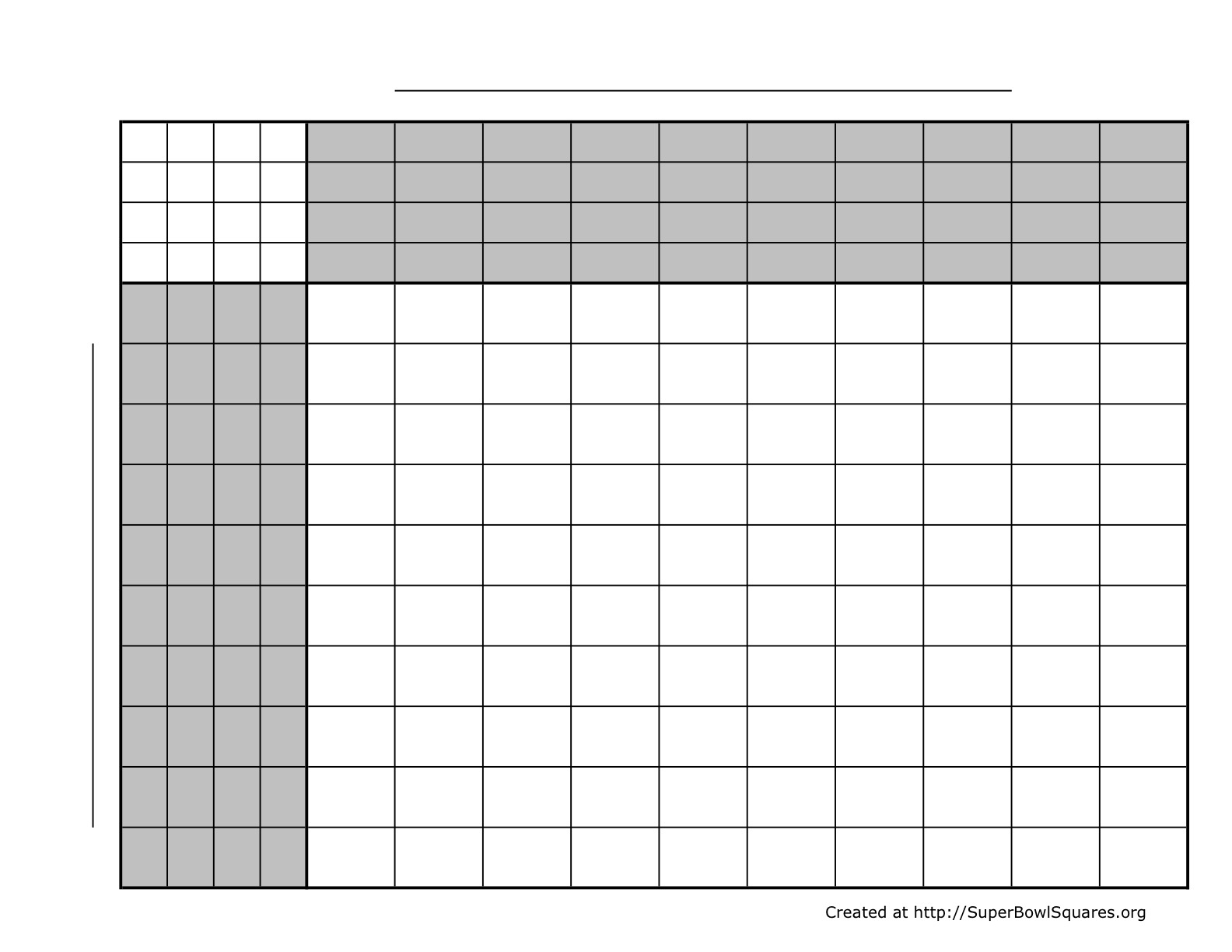Football Squares | Super Bowl Squares | Play Football Squares Online with Free Football Square Template Printable