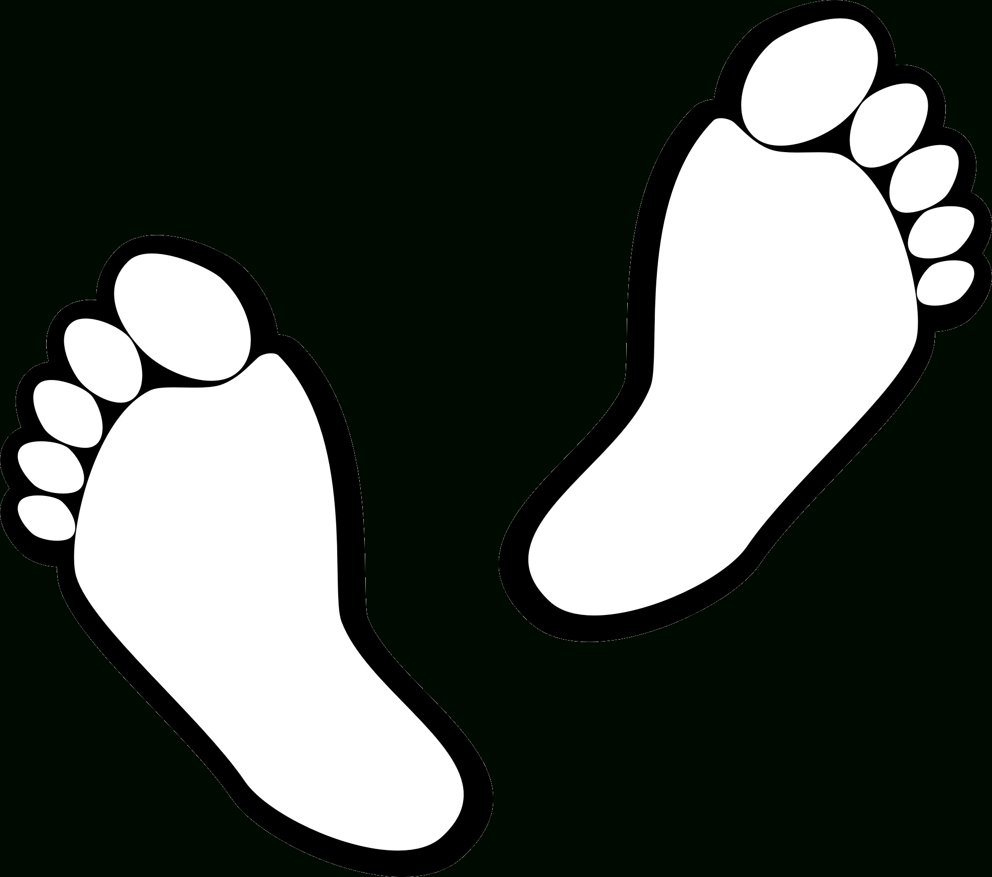 Footprints - Free Vector Clipart Images On Creazilla throughout Footprint Outline Printable Free