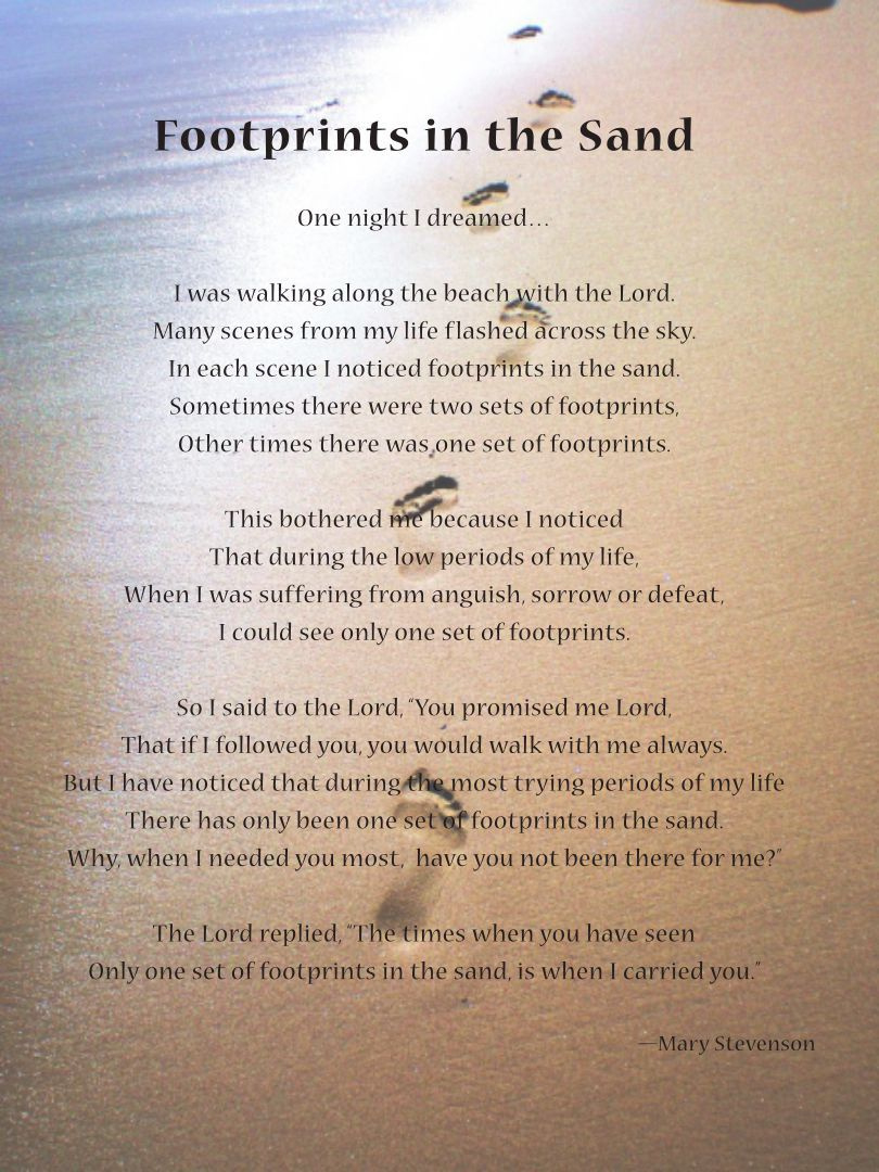Footprints In The Sand - 10 Free Pdf Printables | Printablee throughout Footprints in the Sand Free Printable