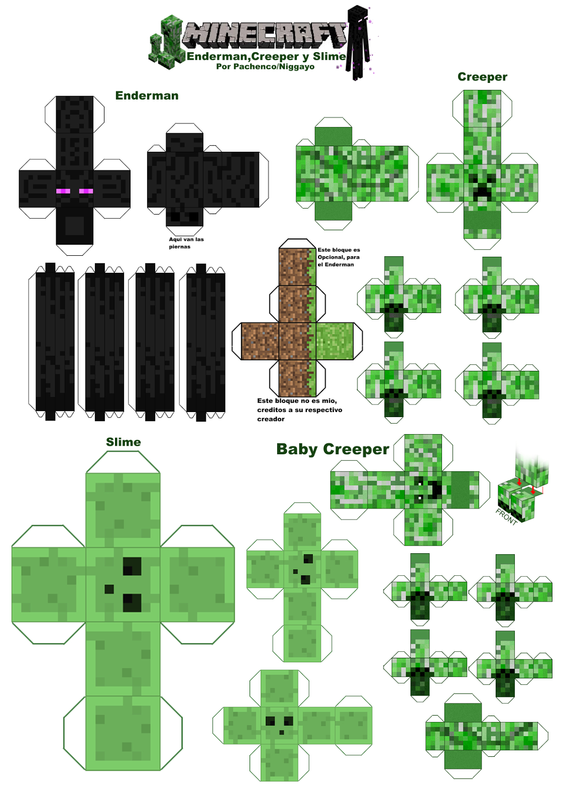 For Anyone Who Wants To Papercraft Print This Pages So You Can Do throughout Free Printable Minecraft Paper