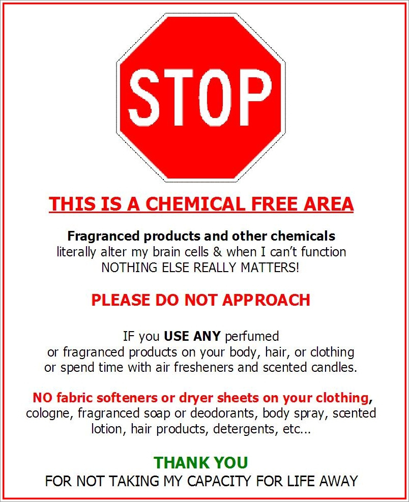 Fragrance-Free Door Signs | Seriously &amp;quot;Sensitive&amp;quot; To Pollution within Printable Scent Free Signs