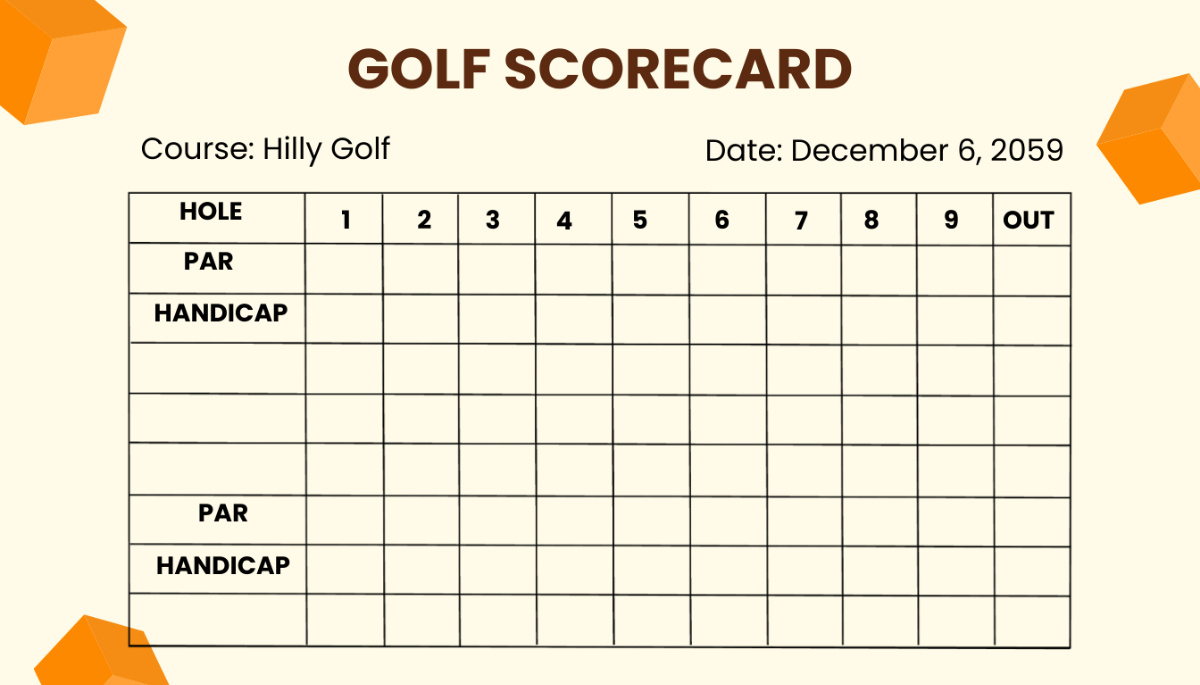 Free 9 Hole Golf Scorecard Template To Edit Online with regard to Free Printable Golf Scorecard Template