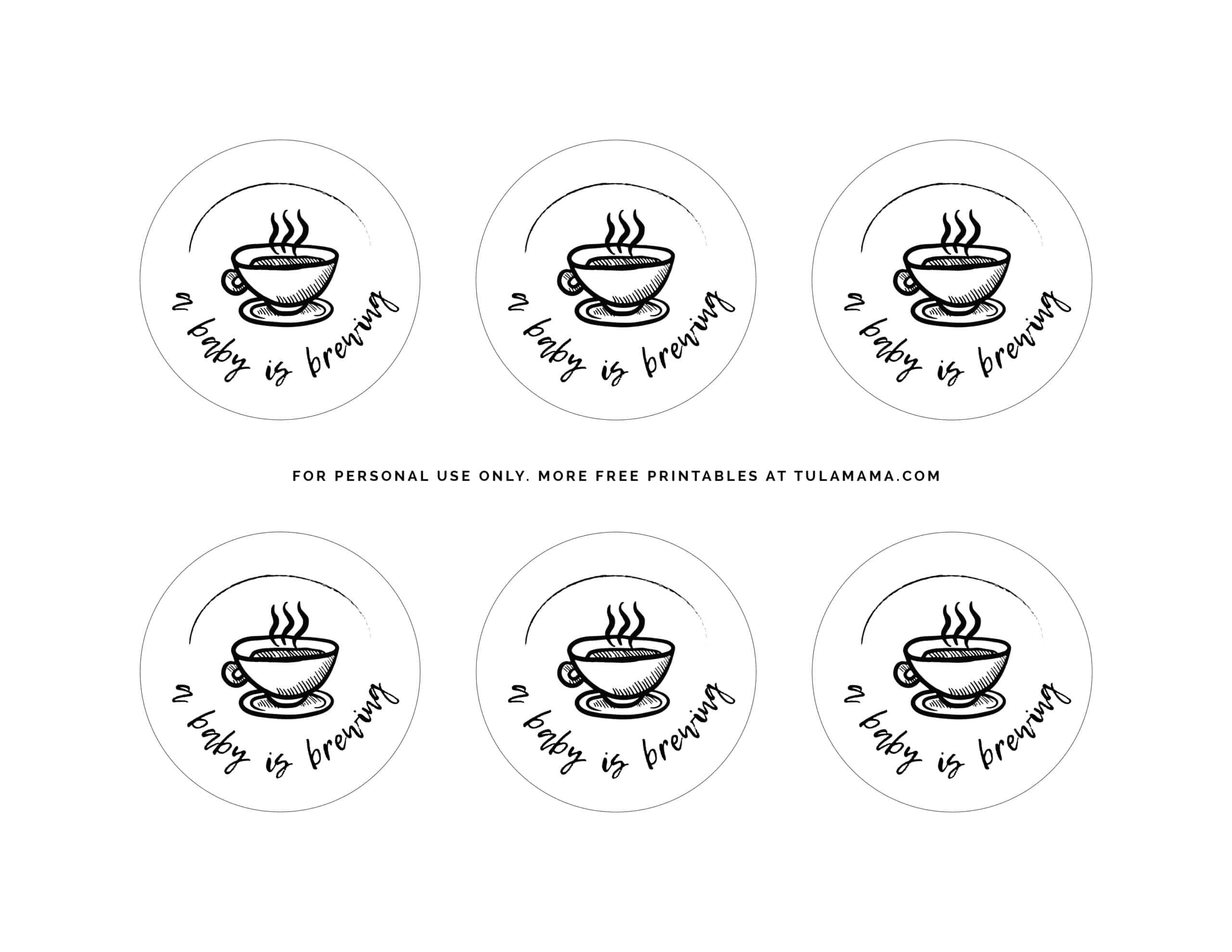 Free &amp;quot;A Baby Is Brewing&amp;quot; Baby Shower Printables - Tulamama regarding A Baby Is Brewing Free Template