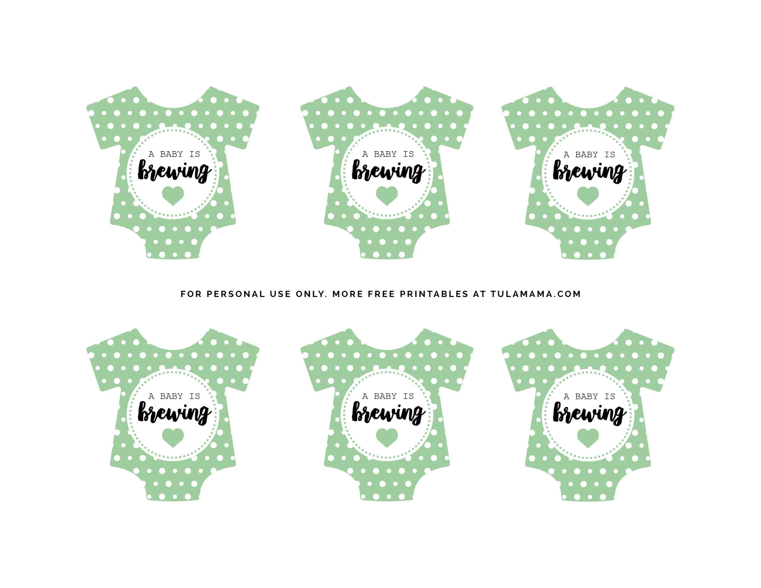 Free &amp;quot;A Baby Is Brewing&amp;quot; Baby Shower Printables - Tulamama with regard to A Baby Is Brewing Free Template
