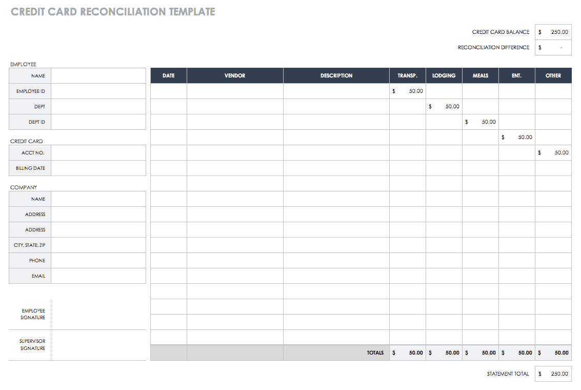 Free Account Reconciliation Templates | Smartsheet with regard to Free Printable Reconciliation Cards
